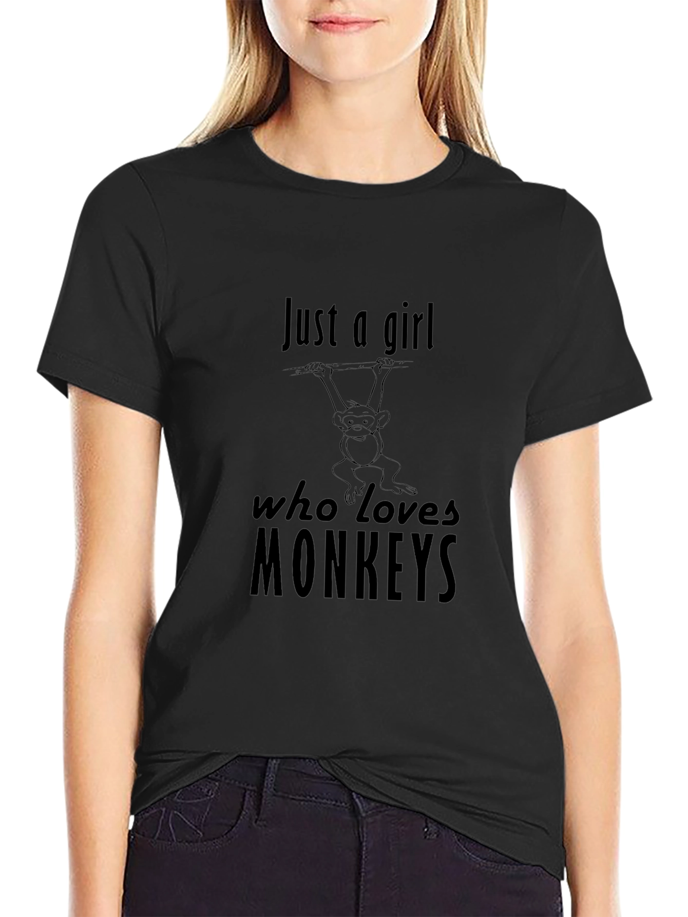 Just a Girl Who Loves Monkeys T-Shirt