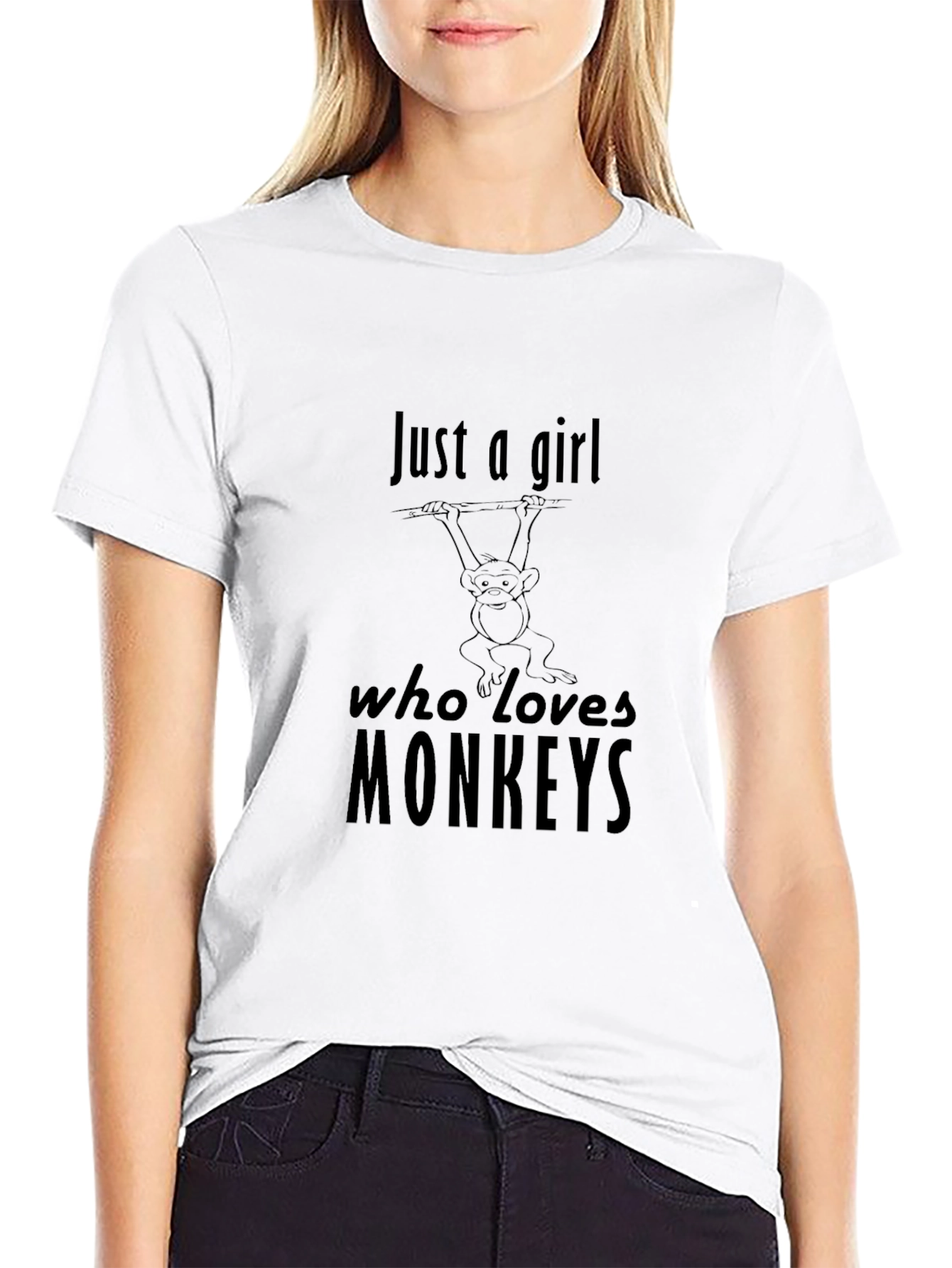 Just a Girl Who Loves Monkeys T-Shirt