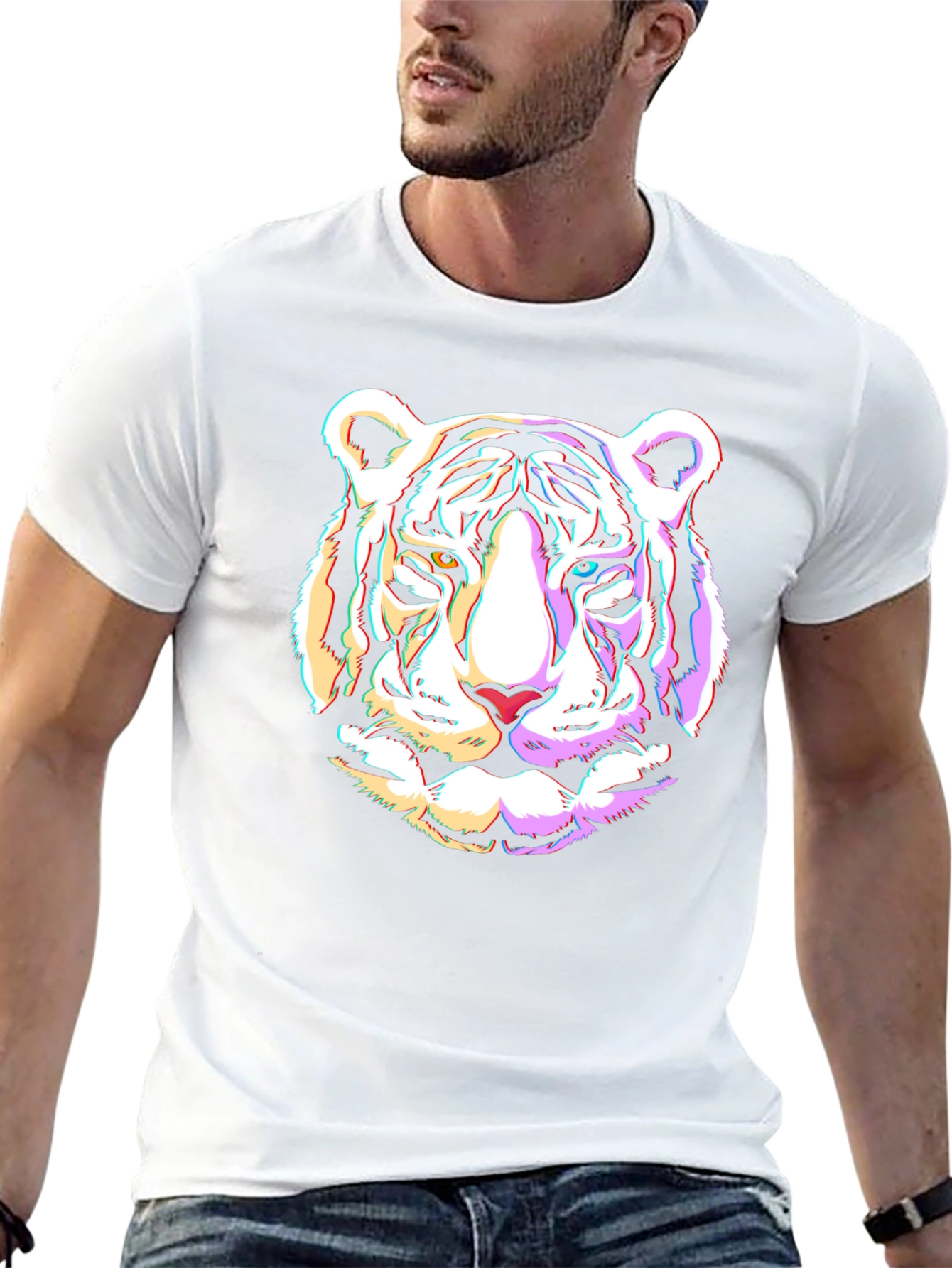 Cool Tiger Graphic Black T-Shirt