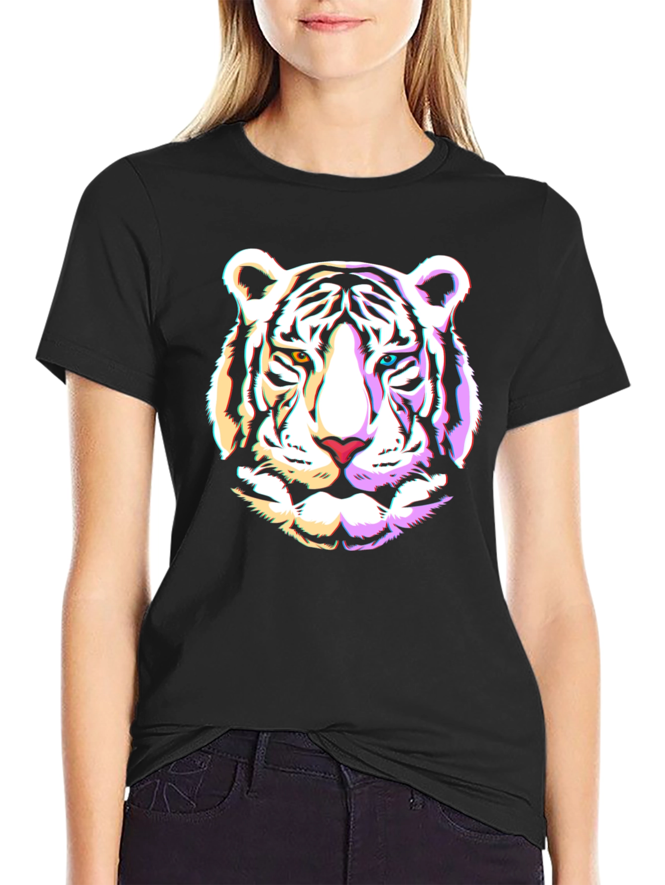 Cool Tiger Graphic Black T-Shirt
