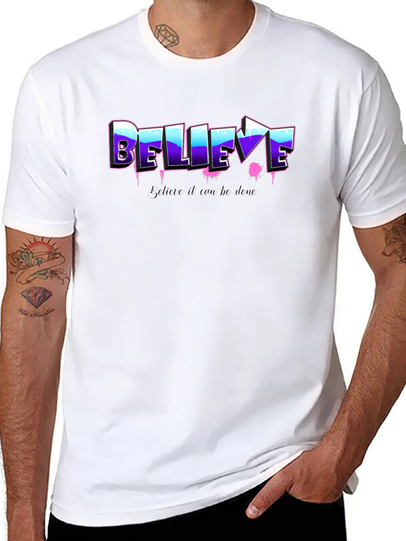 Believe Graphic Tee - Motivational Shirt