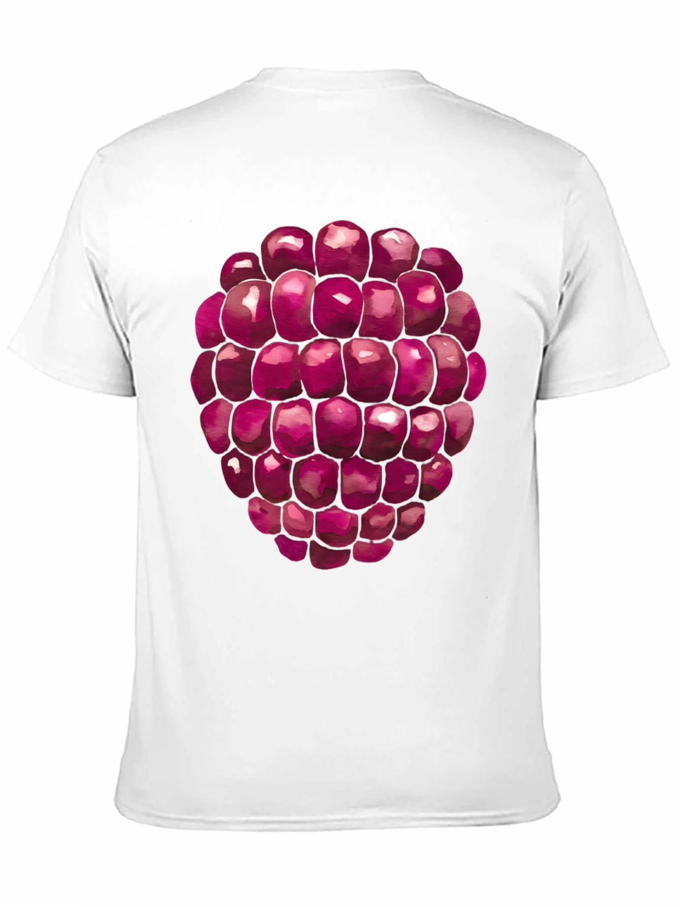 Raspberry Graphic Tee - Black Cotton T-Shirt