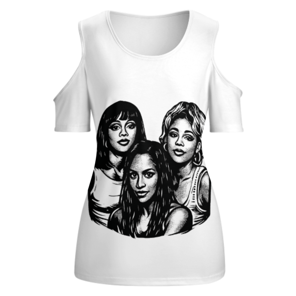 Retro Girl Group Graphic T-Shirt – Vintage 90s Inspired Women’s Streetwear Tee(z175)