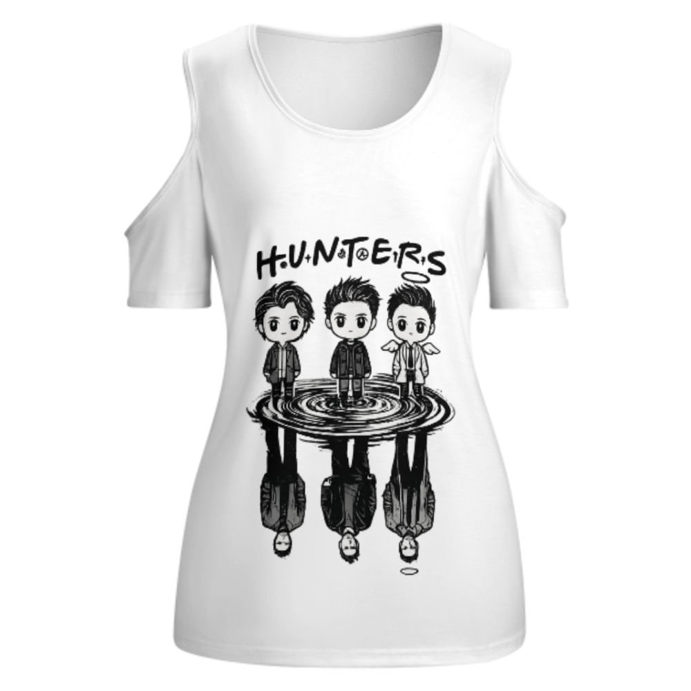 Hunters Chibi Graphic T-Shirt – Cute Anime Inspired Reflection Tee for Casual Streetwear(z174)