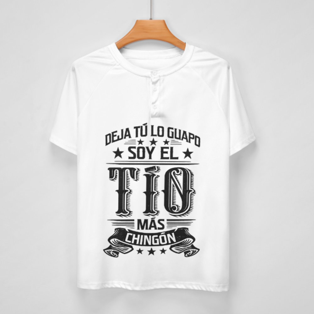 Funny Spanish Tío Graphic T-Shirt – “Soy El Tío Más Chingón” Vintage Family Humor Tee(z198)