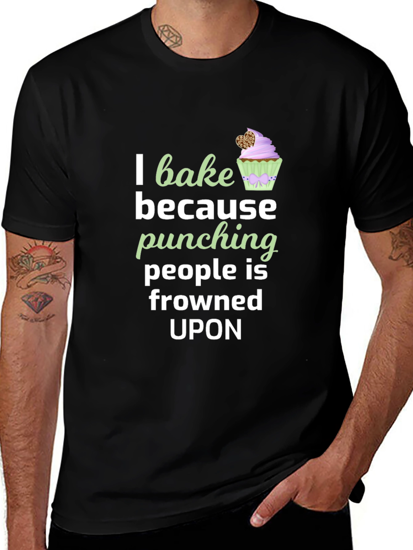 I Bake Because Punching is Frowned Upon T-Shirt