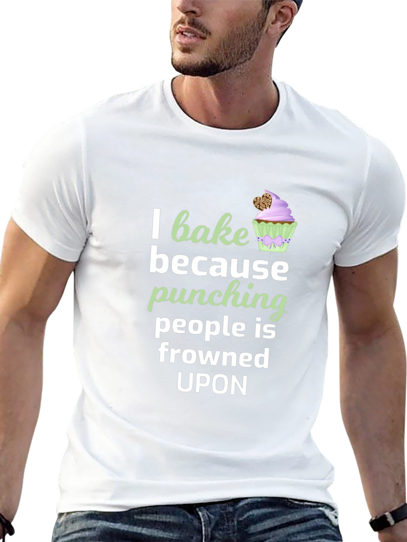 I Bake Because Punching is Frowned Upon T-Shirt