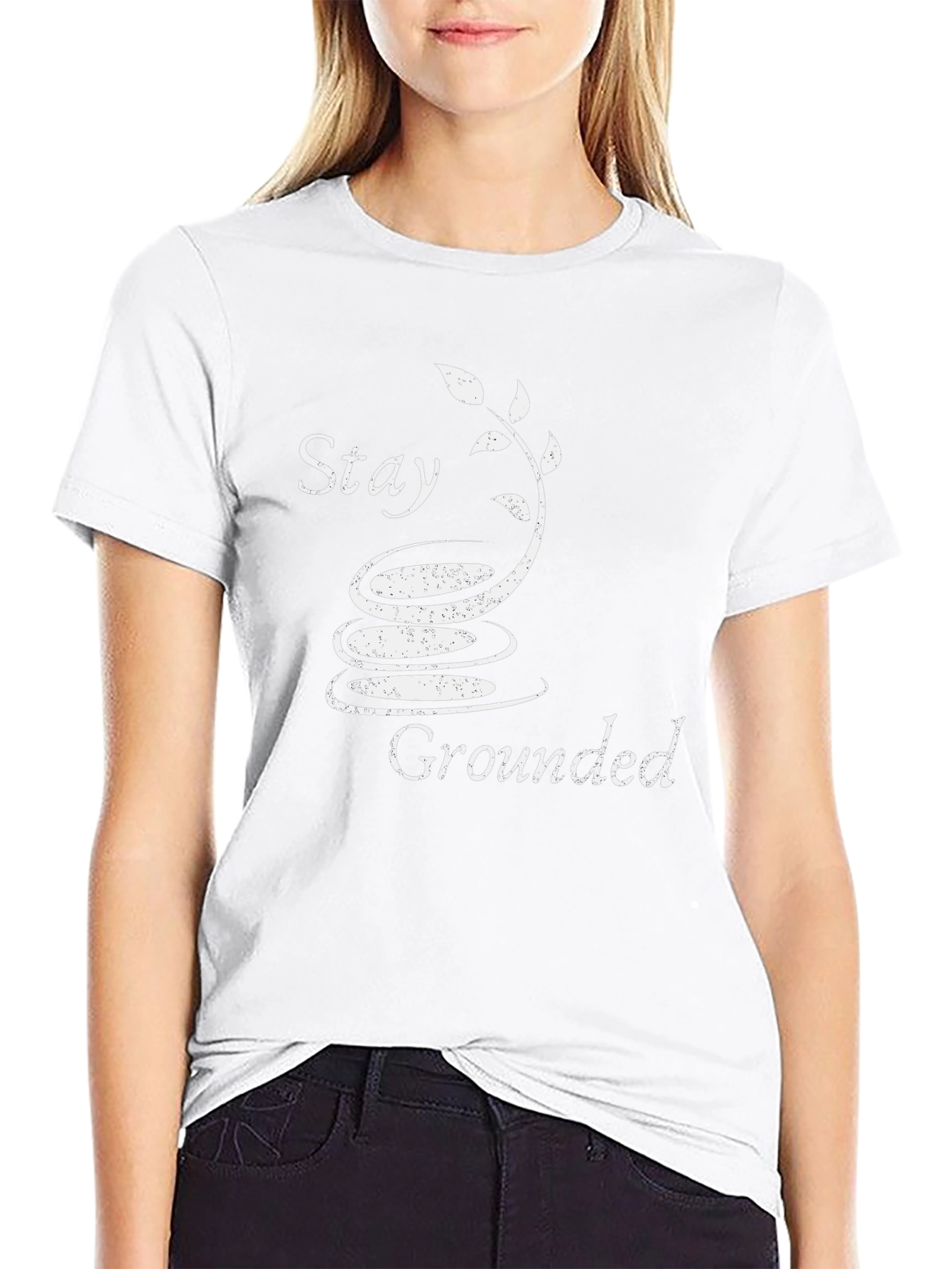 Stay Grounded T-Shirt - Zen Garden Design