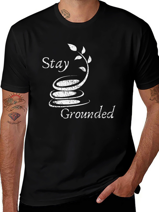 Stay Grounded T-Shirt - Zen Garden Design