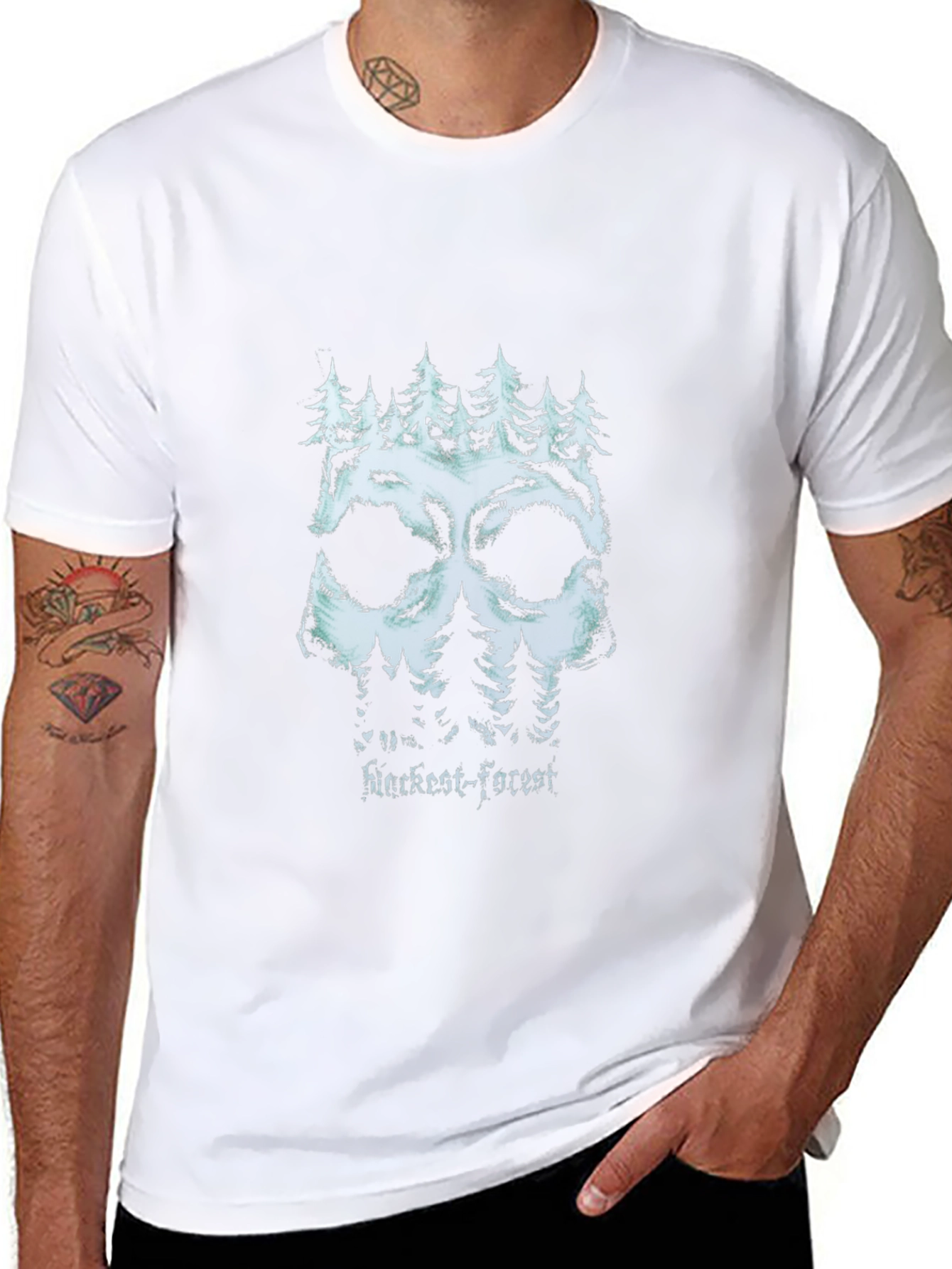 Blackest Forest Skull Graphic Tee - Unisex