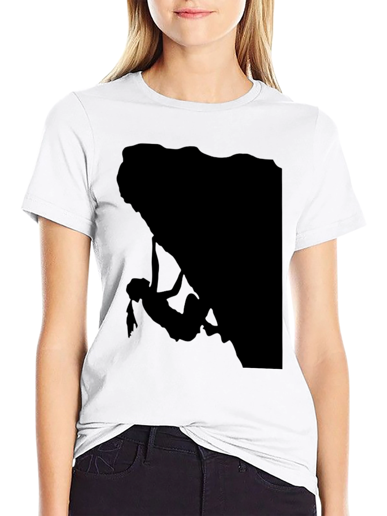 Climbing Silhouette Graphic Tee - Black