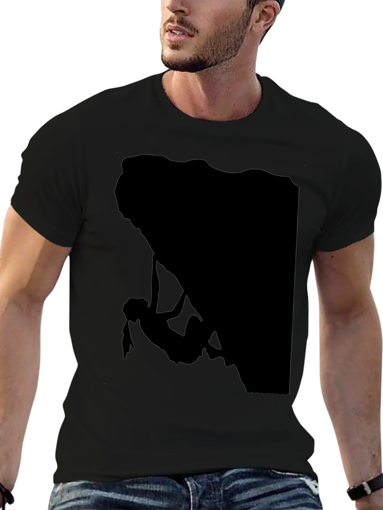 Climbing Silhouette Graphic Tee - Black