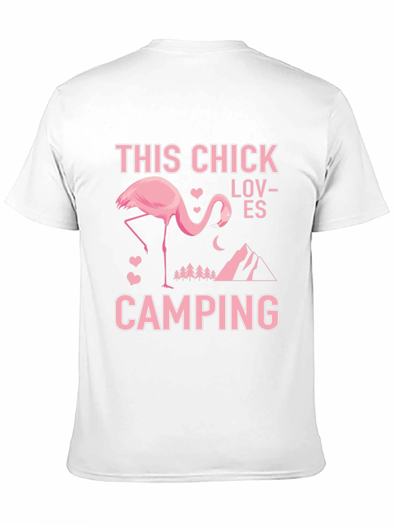 This Chick Loves Camping Flamingo Graphic Tee