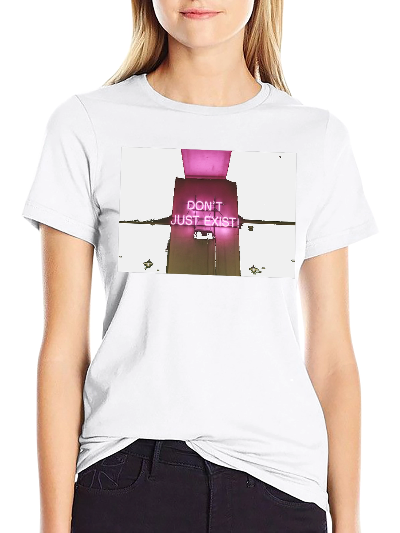 Dont Just Exist Tee - Statement Black T-Shirt
