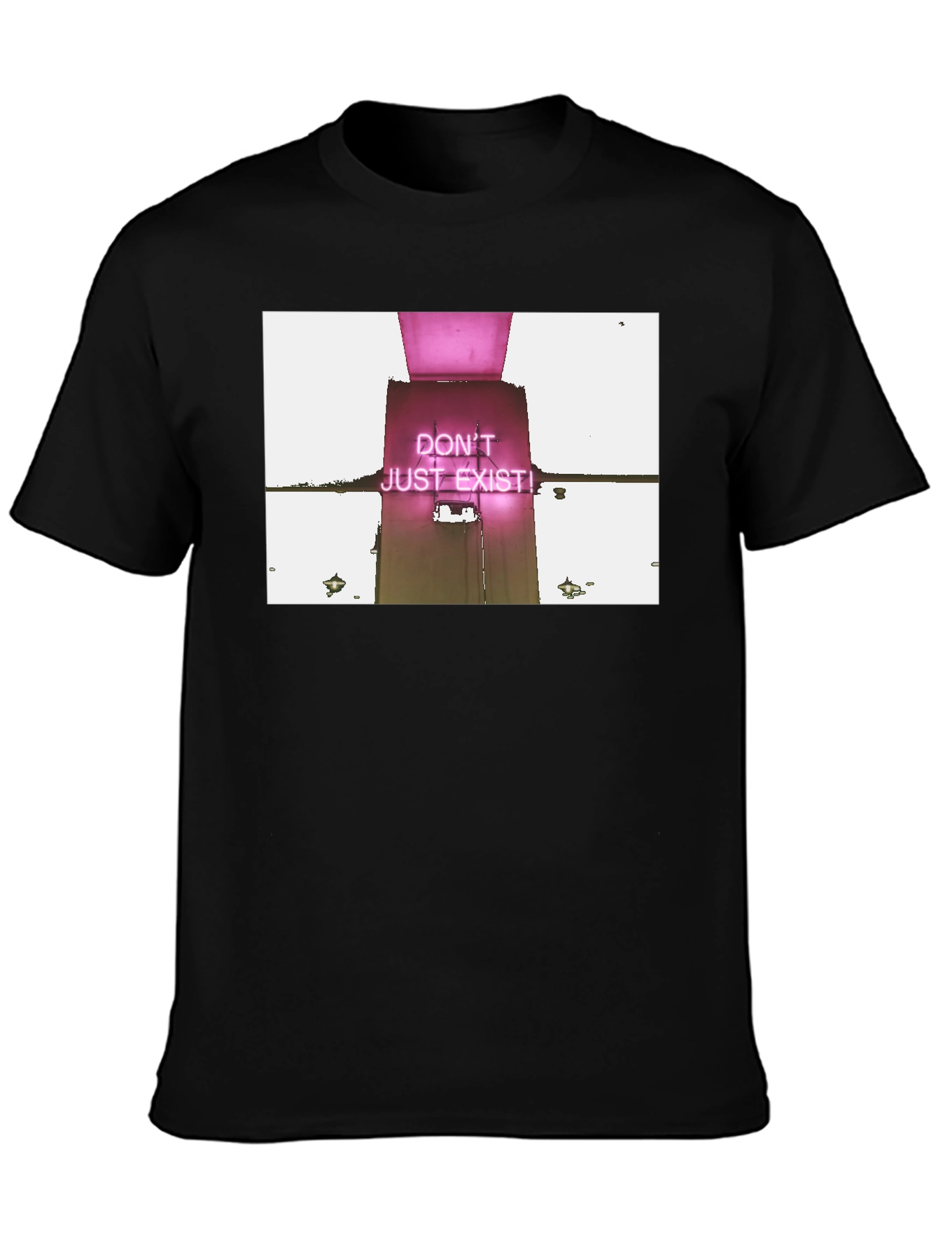 Dont Just Exist Tee - Statement Black T-Shirt