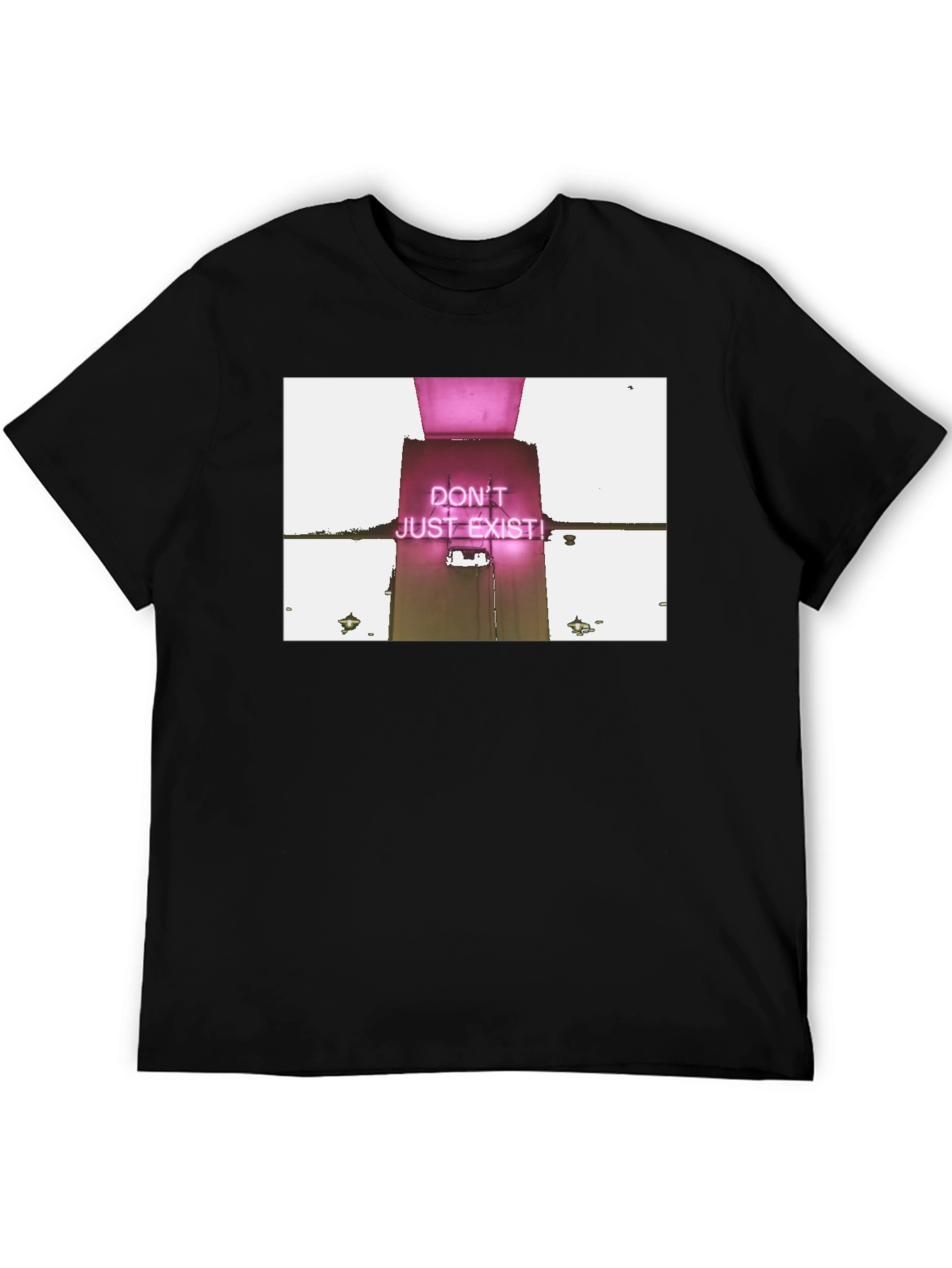 Dont Just Exist Tee - Statement Black T-Shirt