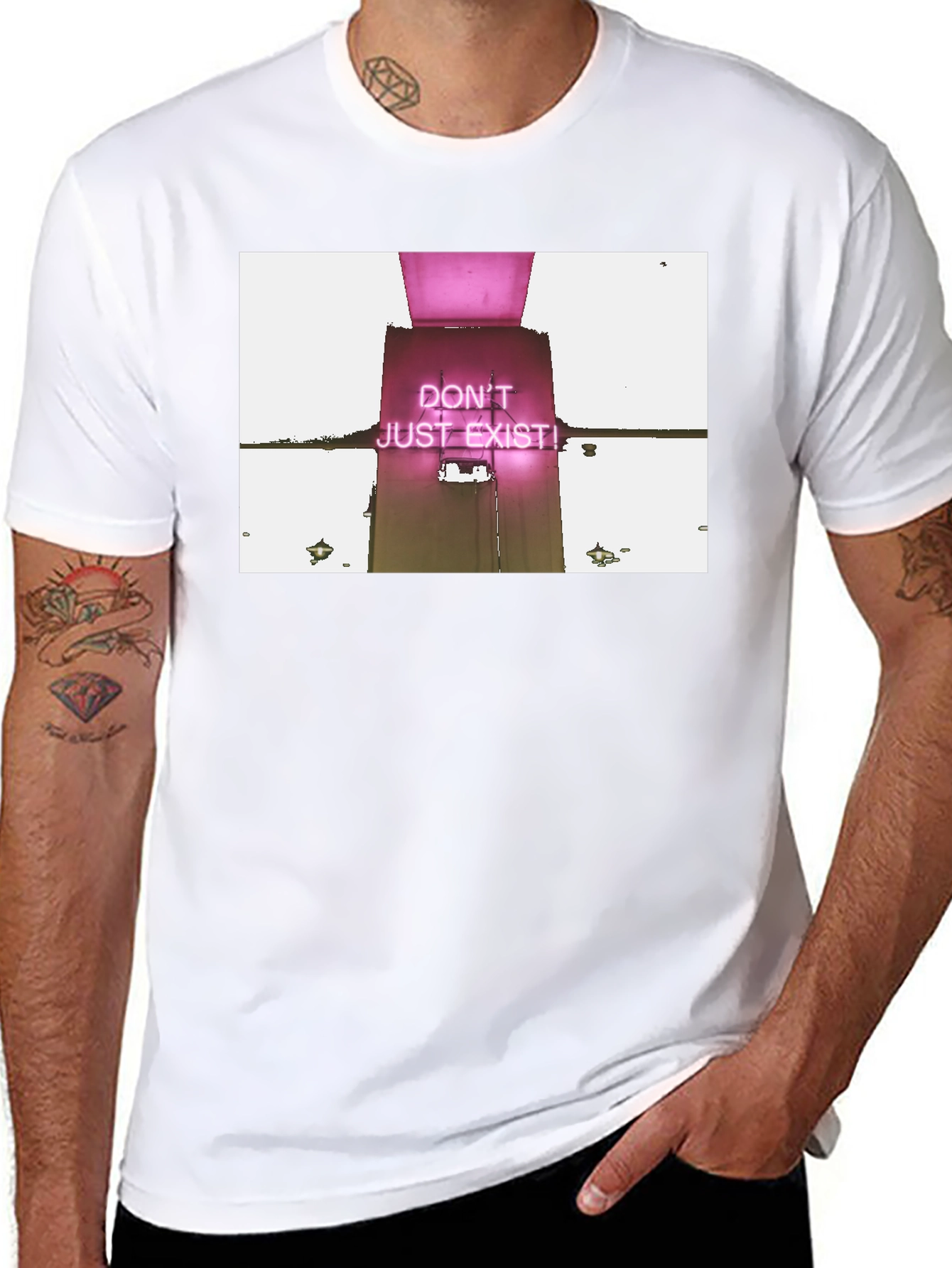 Dont Just Exist Tee - Statement Black T-Shirt