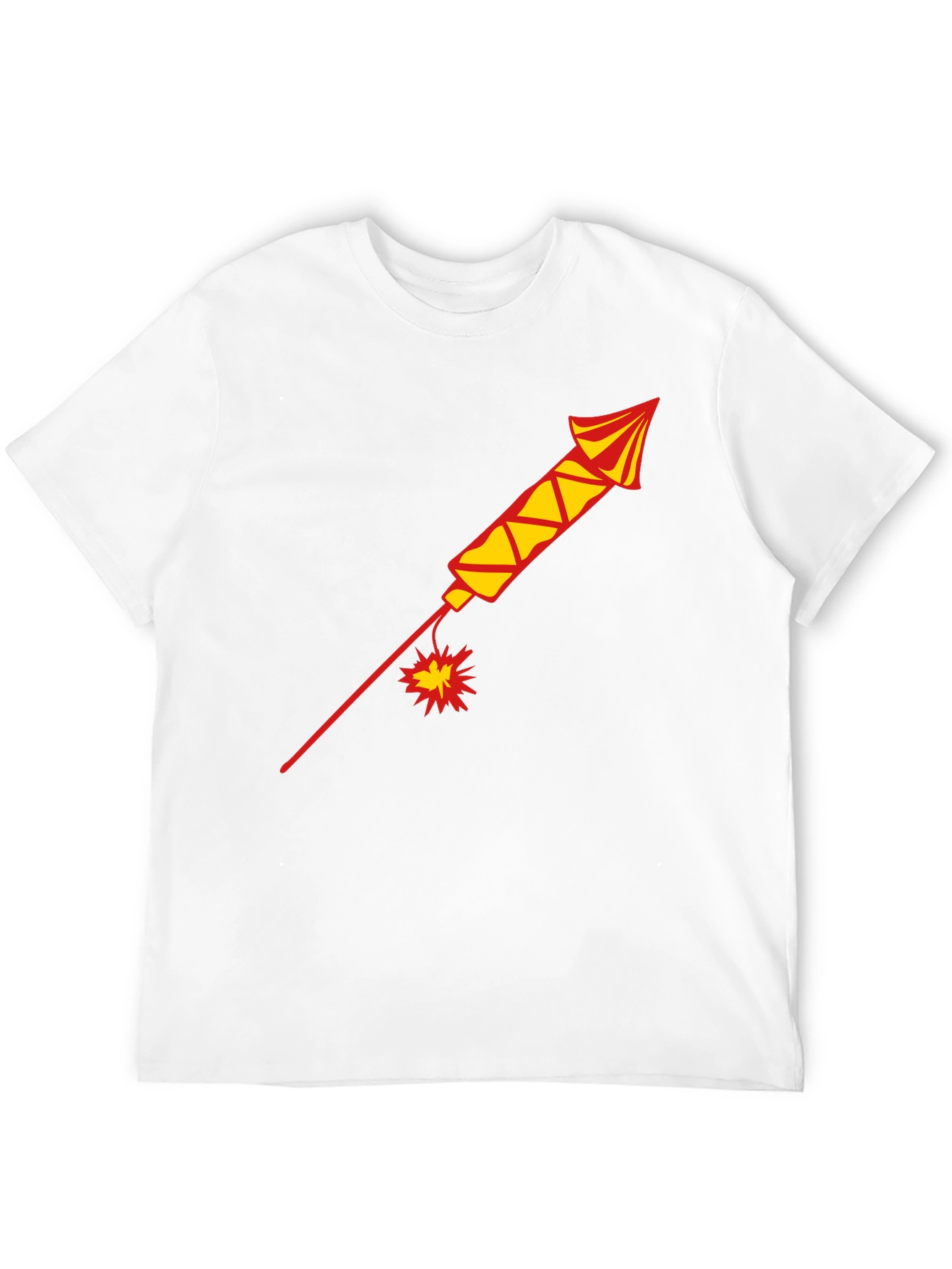Black T-Shirt with Firework Design