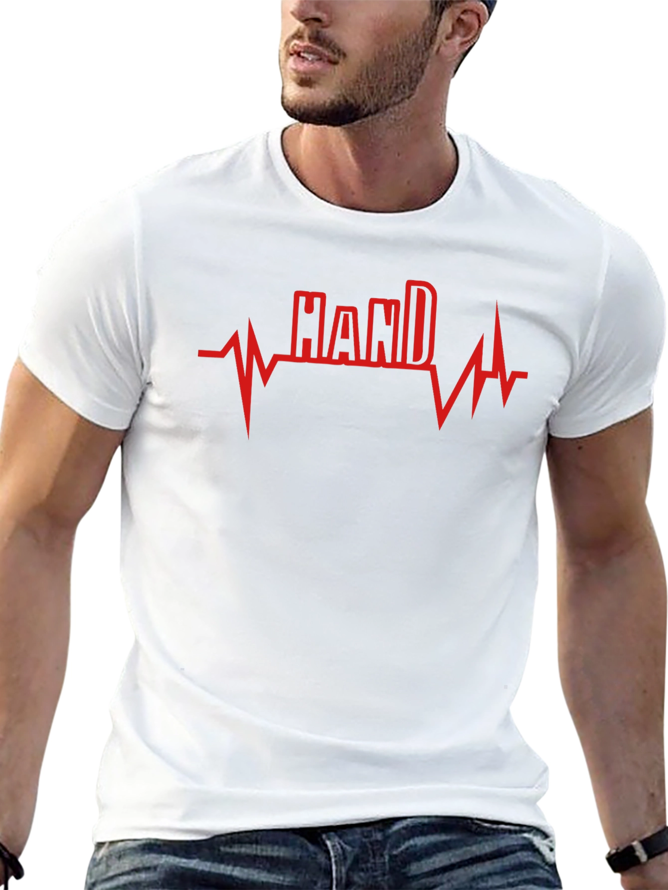 Hand Heartbeat Graphic Tee - Unisex Black T-Shirt
