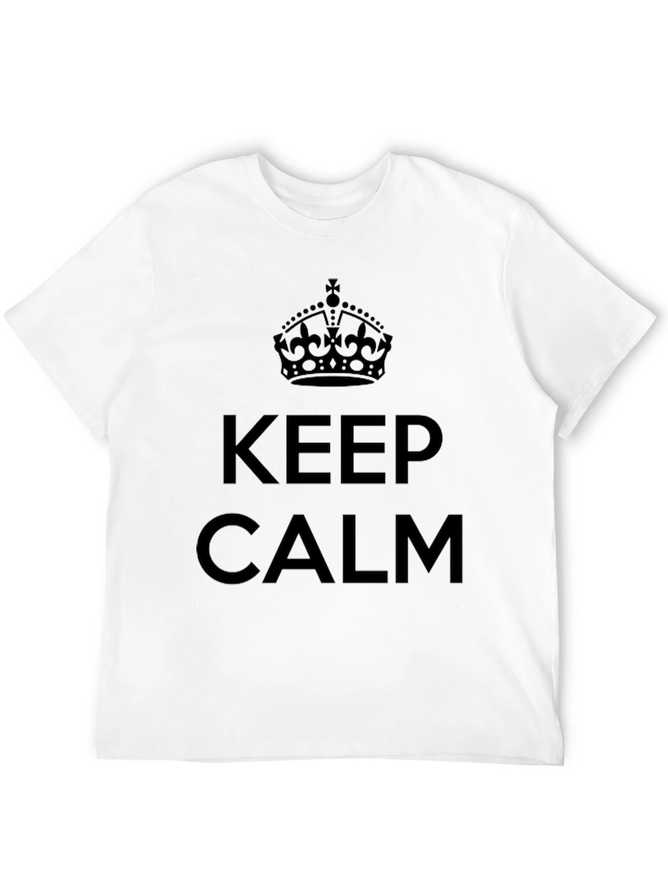 Keep Calm Crown Graphic Tee - Black