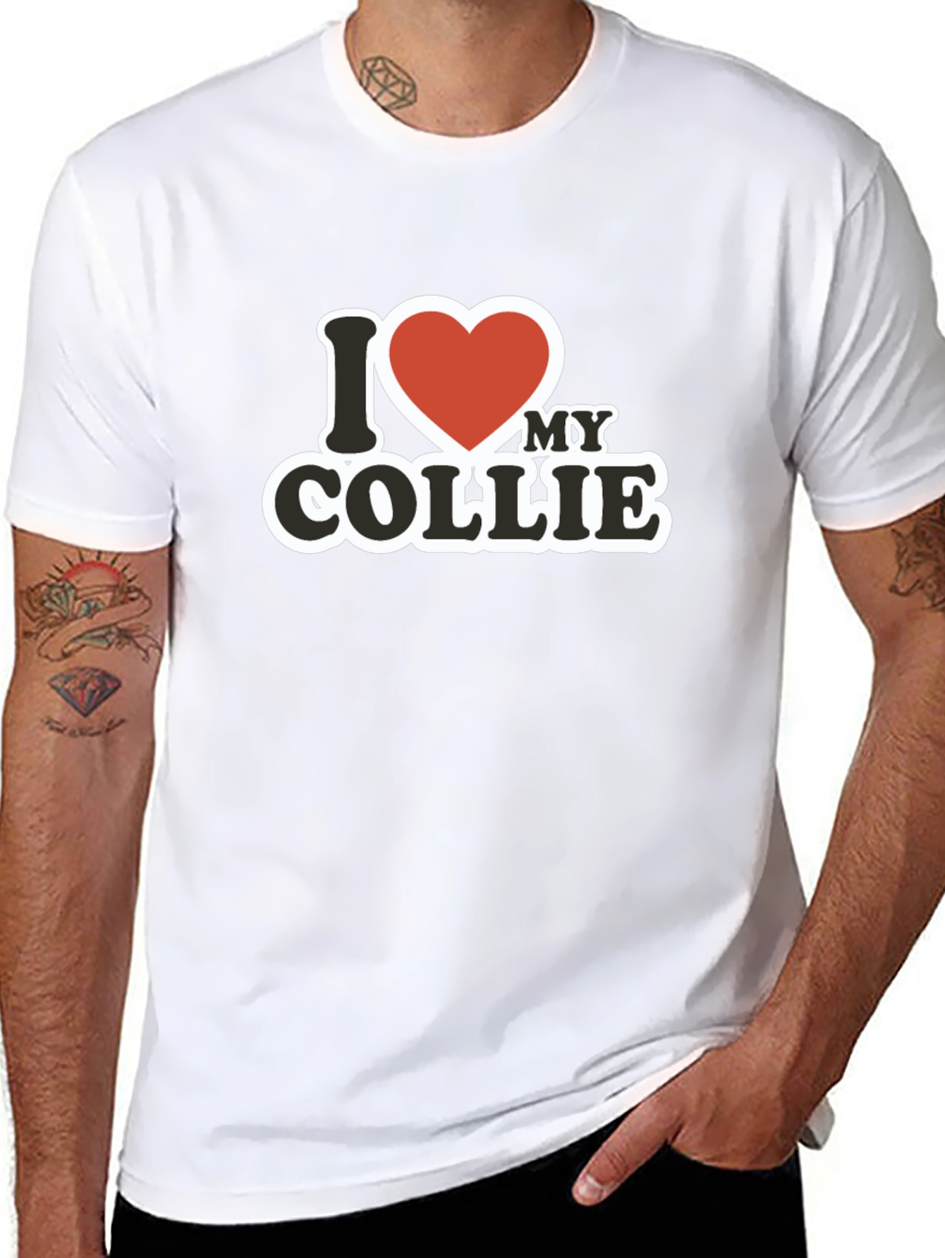 I Heart My Collie - Novelty T-Shirt
