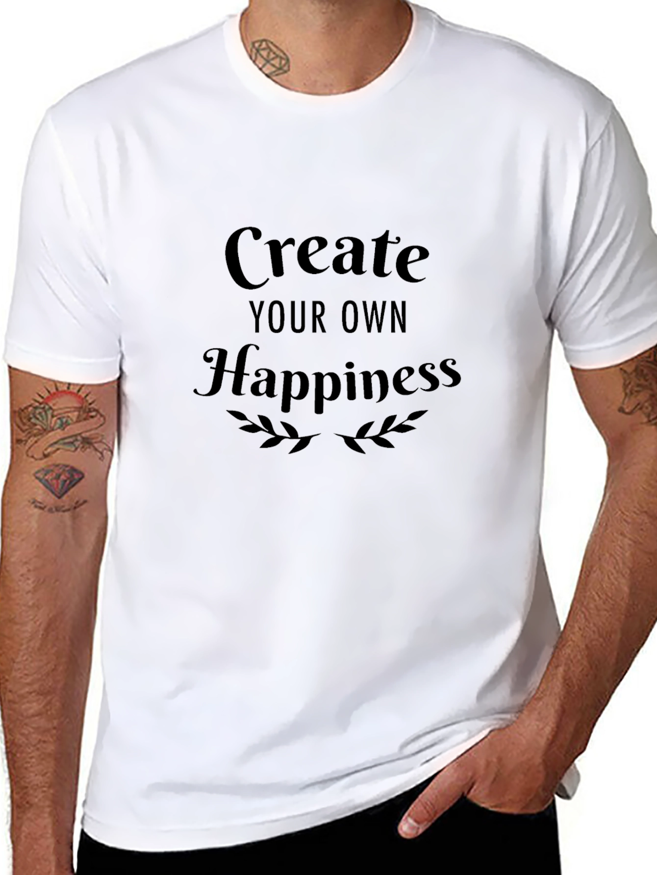 Create Your Own Happiness Black Tee
