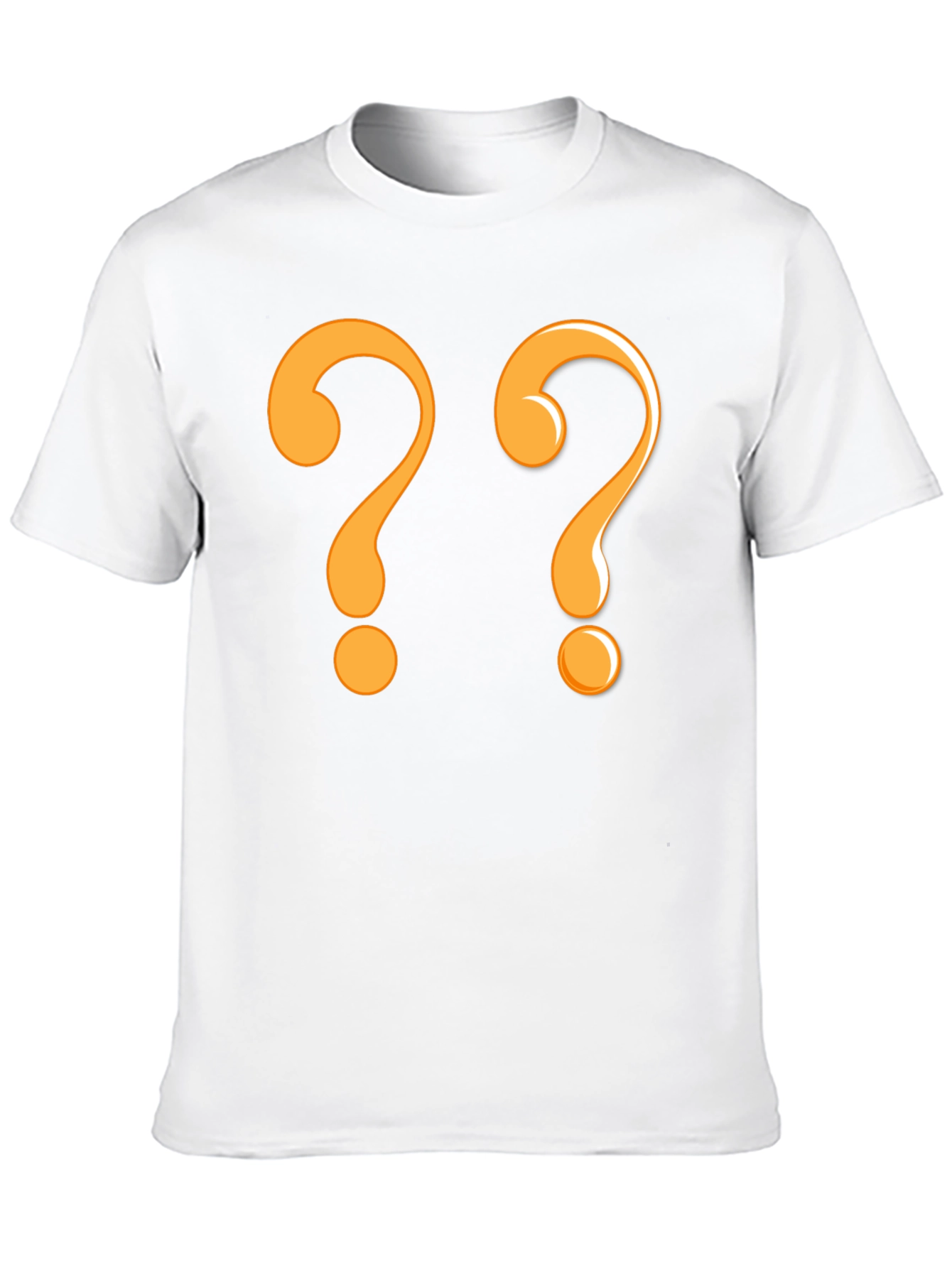 Question Mark Graphic Tee - Black Cotton Casual Shirt