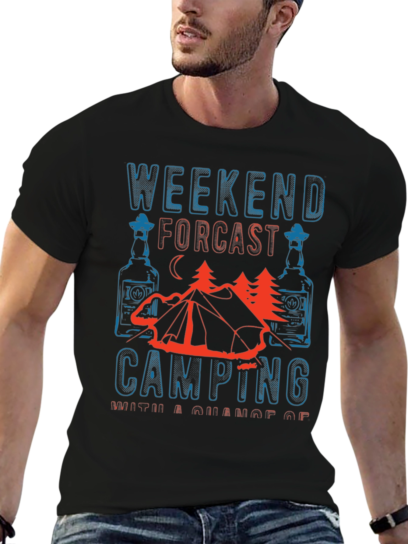 Weekend Forecast Camping T-Shirt - Black