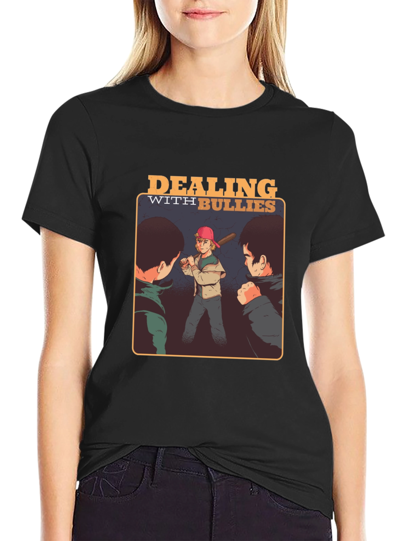 Dealing With Bullies Graphic Tee - Black