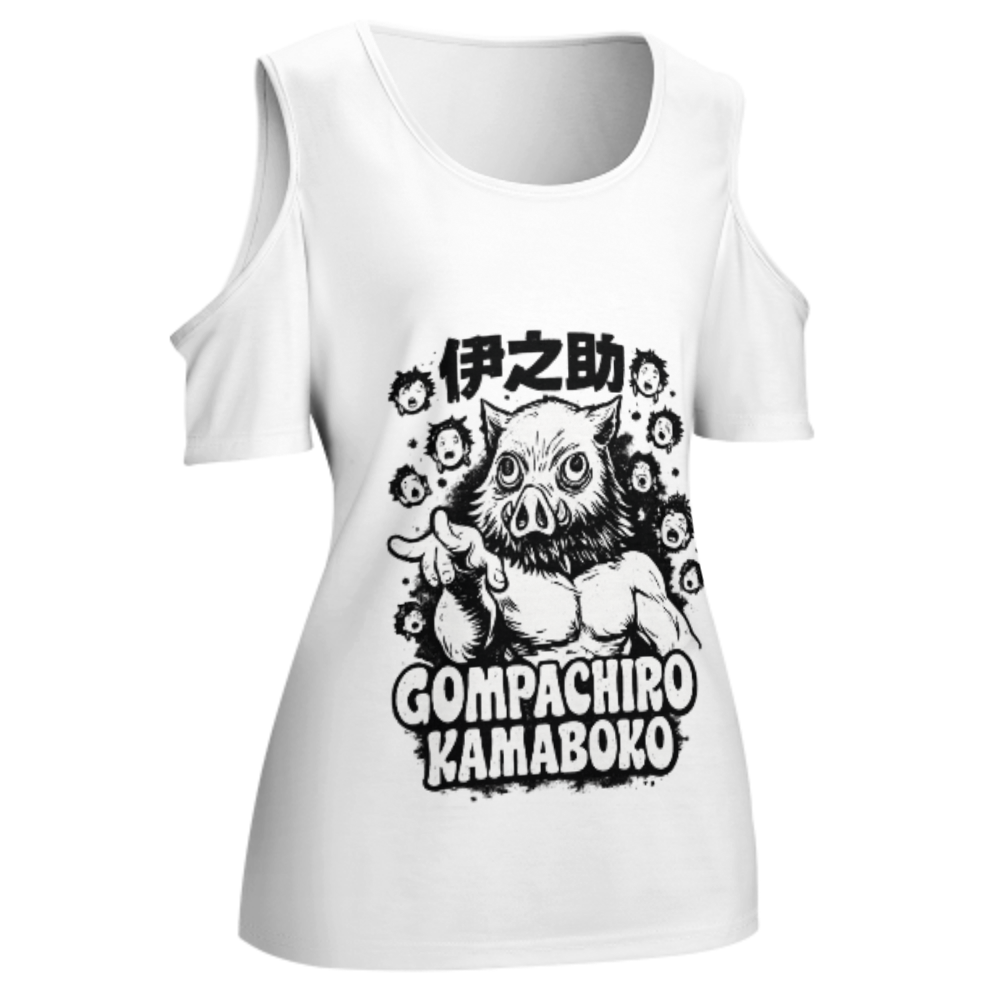 Gompachiro Kamaboko Graphic T-Shirt – Funny Boar Mask Anime Inspired Streetwear Tee(z177)