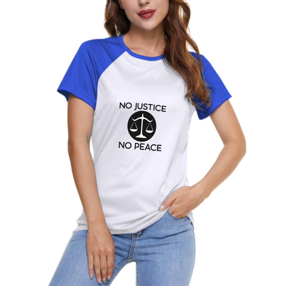 No Justice No Peace Graphic Tee – Minimal Protest Style Statement Shirt(z215)