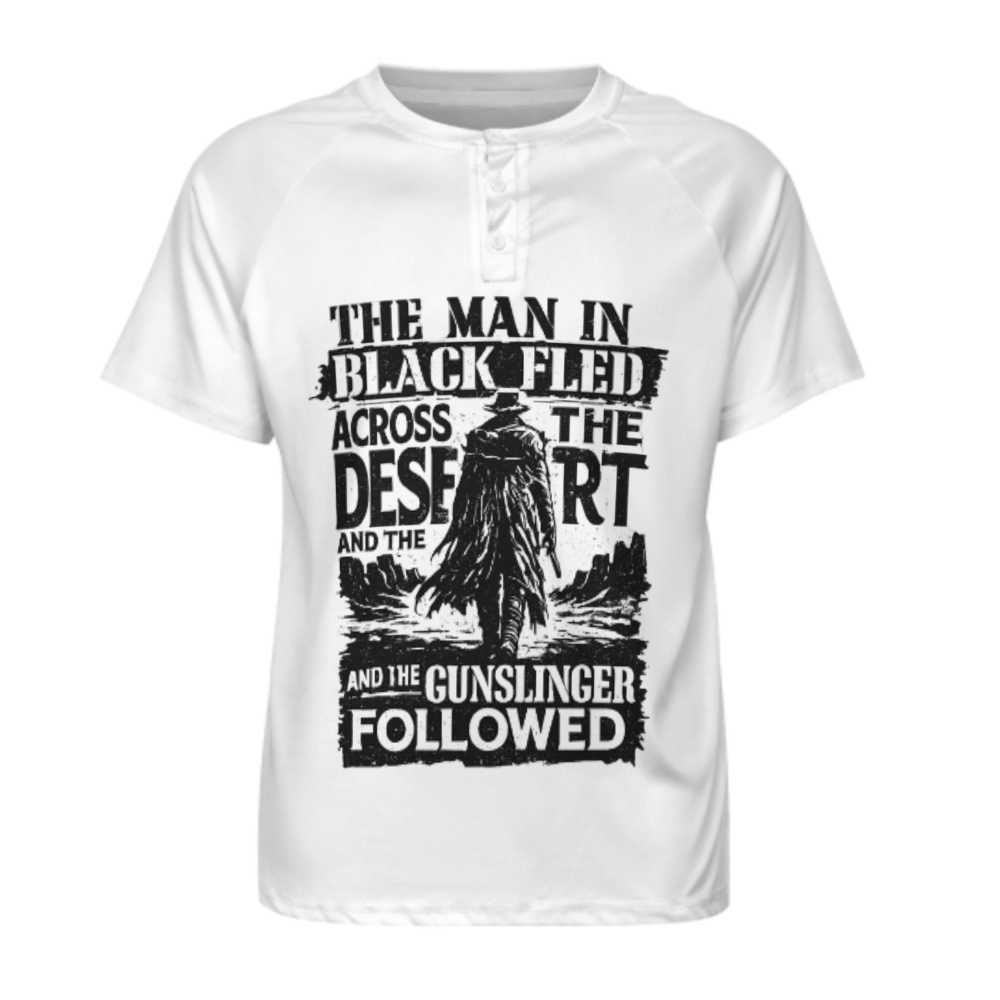 The Gunslinger Followed Vintage Western Graphic T-Shirt – Dark Desert Cowboy Quote Tee(z199)