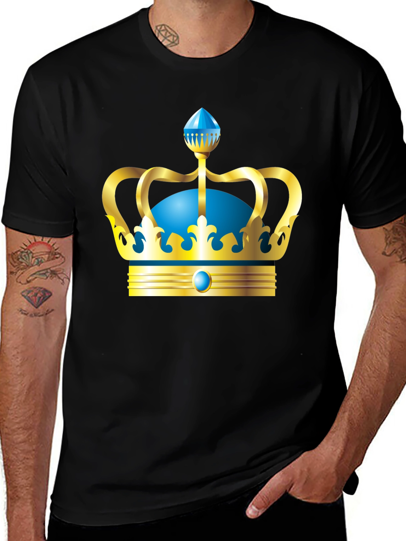Royal Crown Graphic Tee - Black