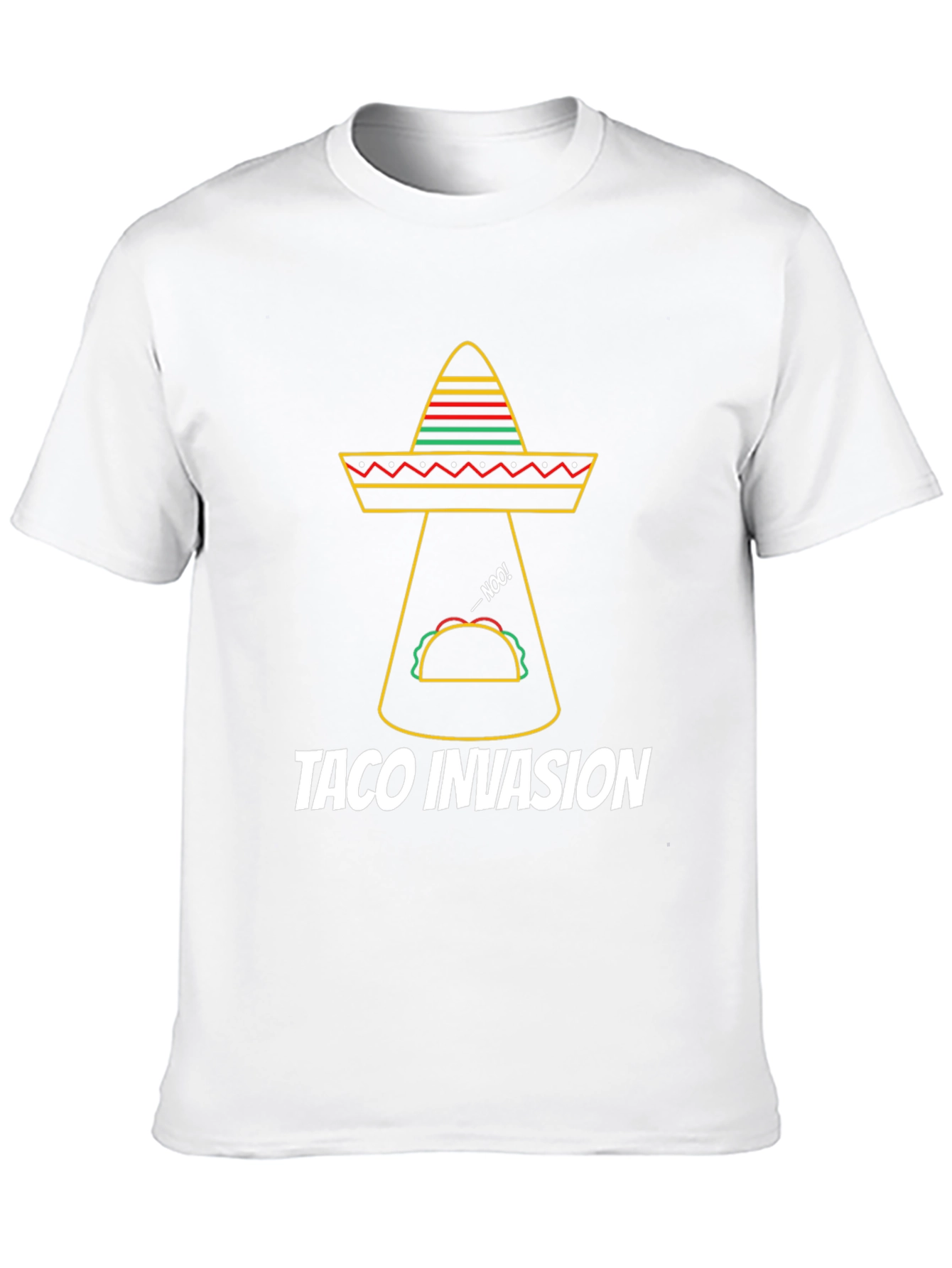 Taco Invasion Graphic T-Shirt - Funny Alien Sombrero Tee