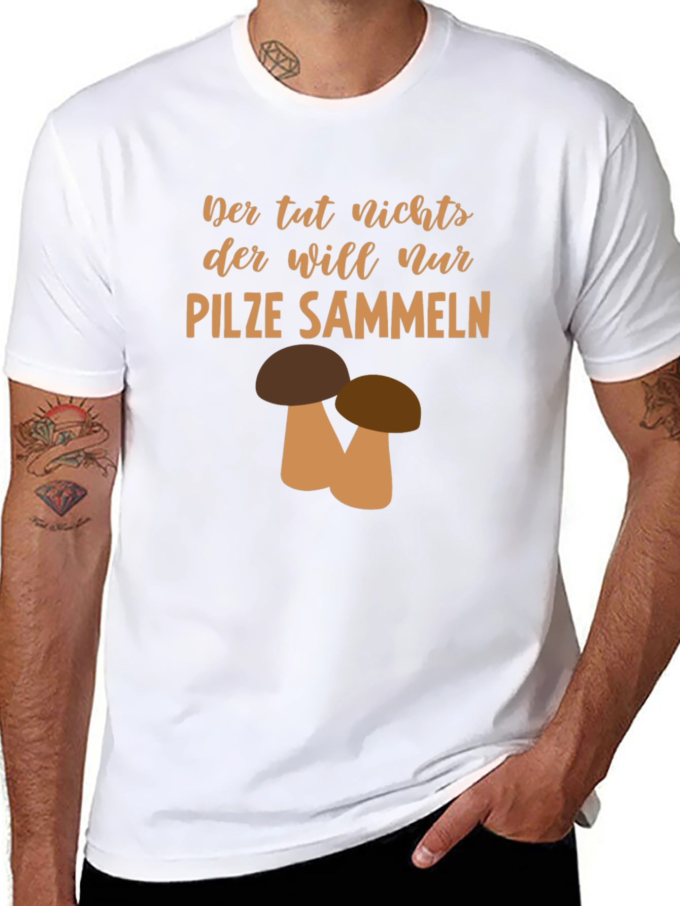 Mushroom Hunting T-Shirt - Funny German Saying