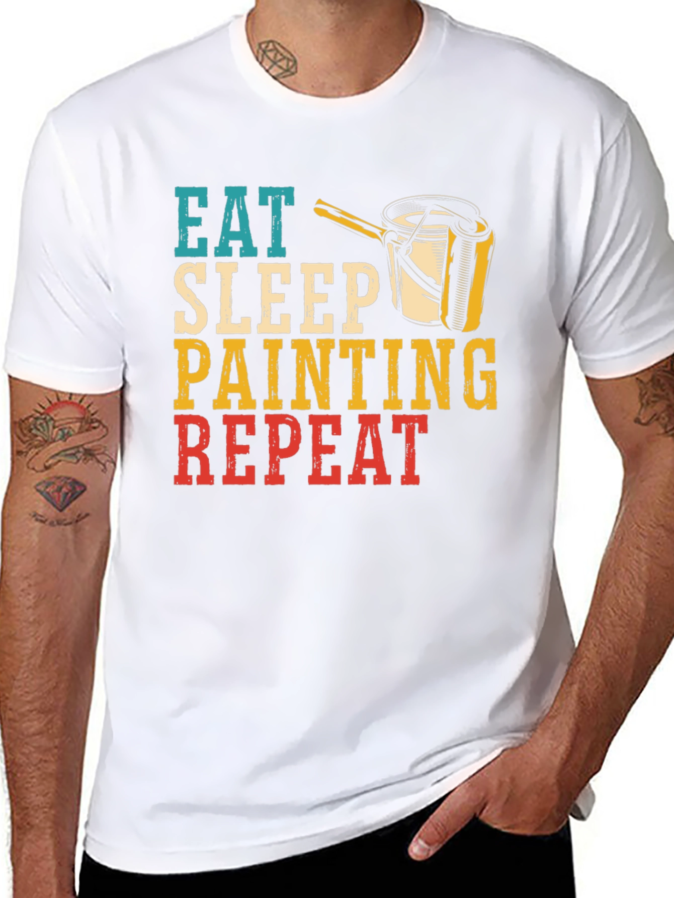 Eat Sleep Painting Repeat Graphic T-Shirt