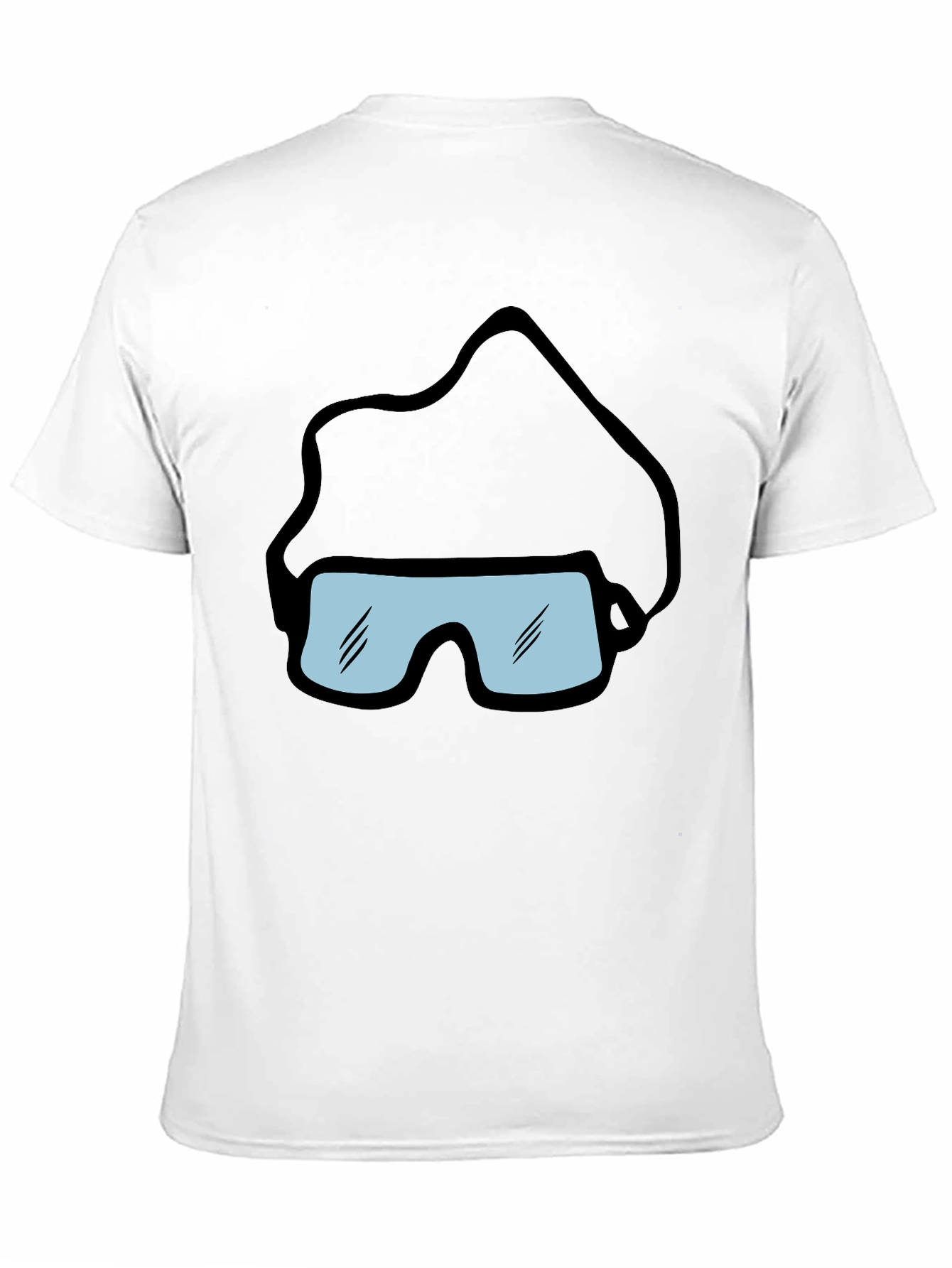 Cartoon Goggles Graphic Tee - Funny Novelty Shirt