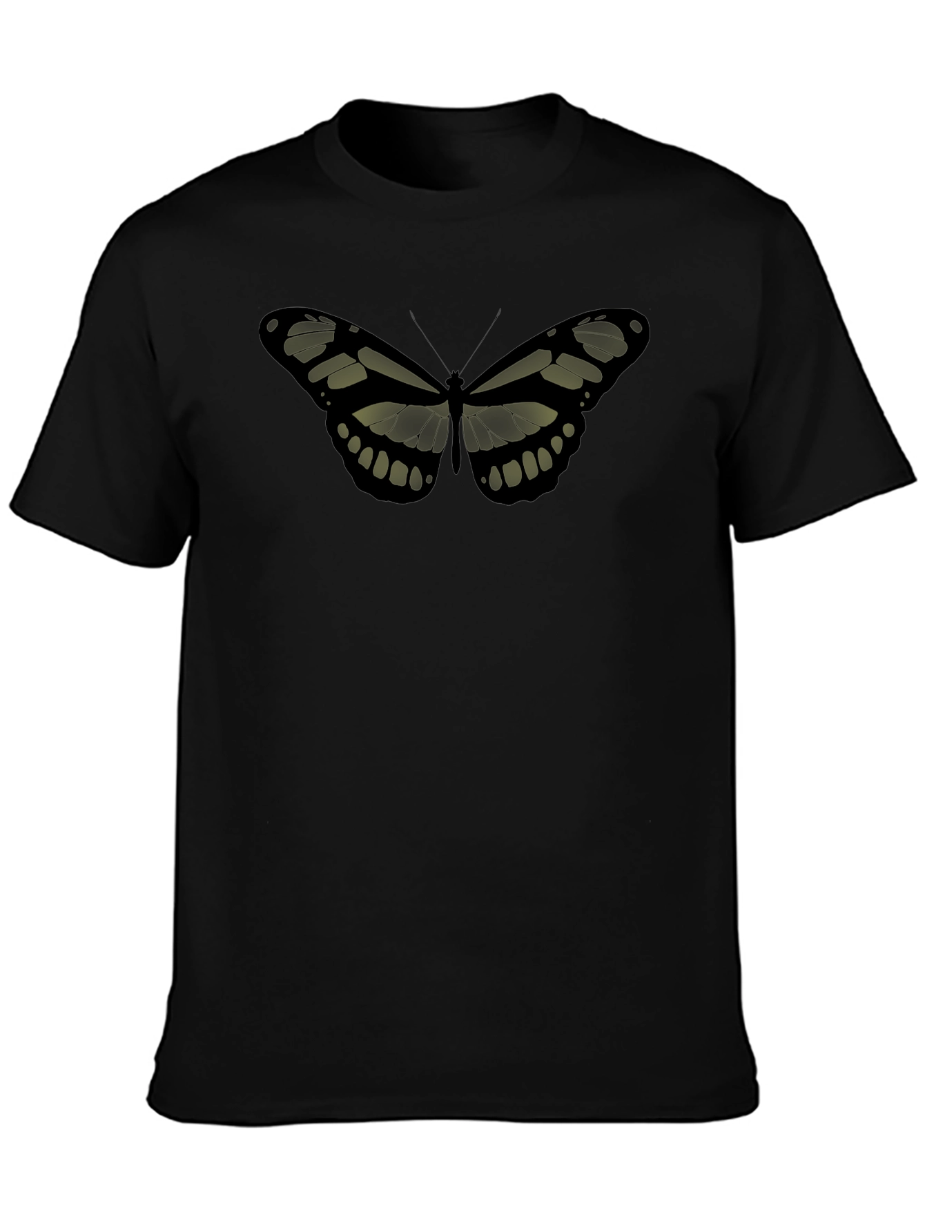 Butterfly Graphic Tee - Stylish Black T-Shirt