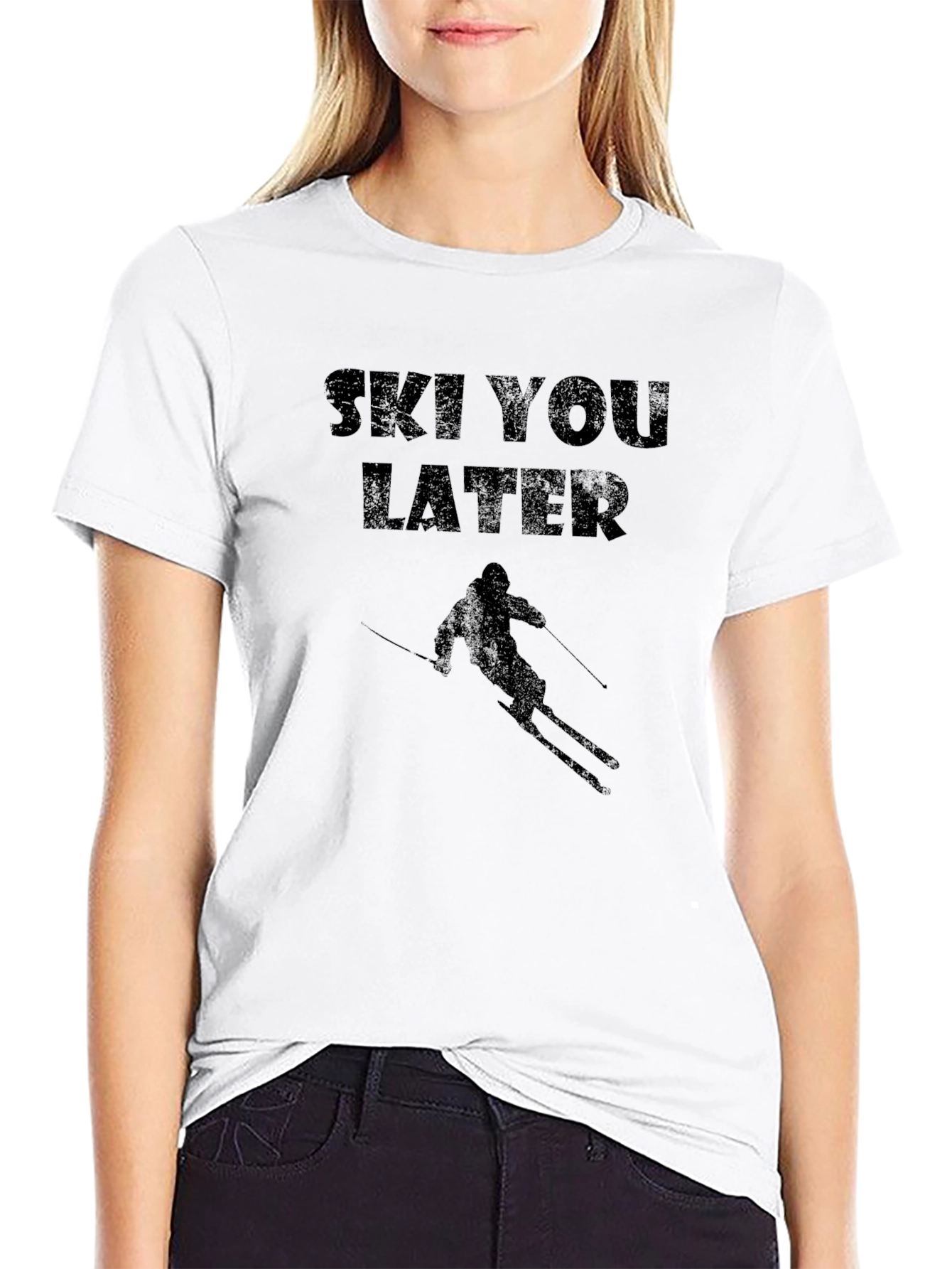 Ski You Later Black Graphic Tee