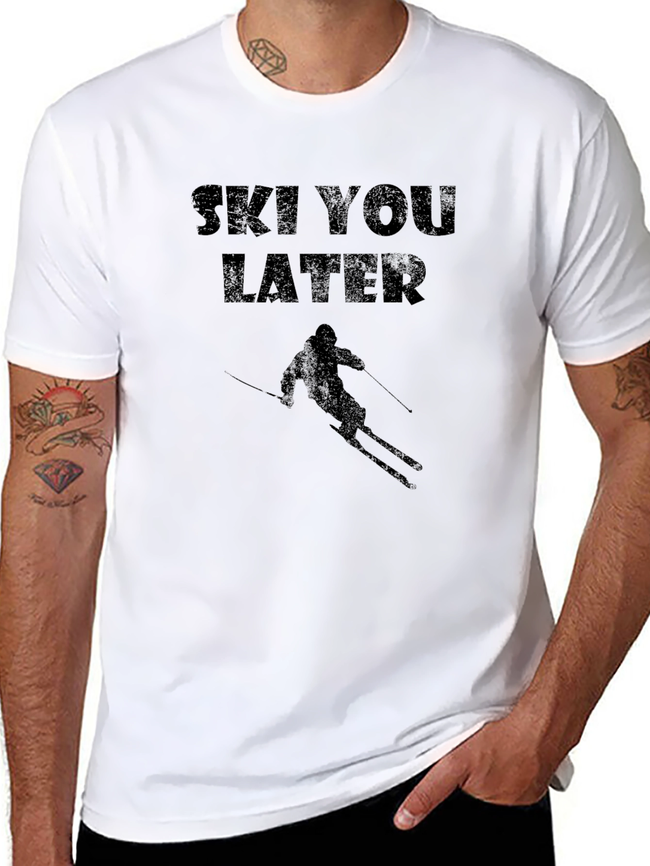 Ski You Later Black Graphic Tee