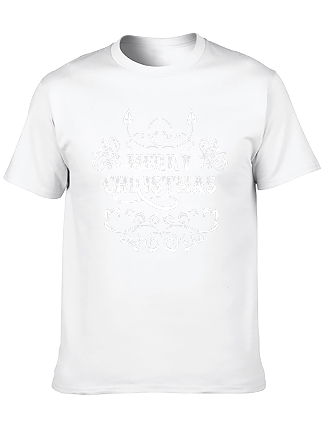 Merry Christmas Graphic Tee - Black Cotton
