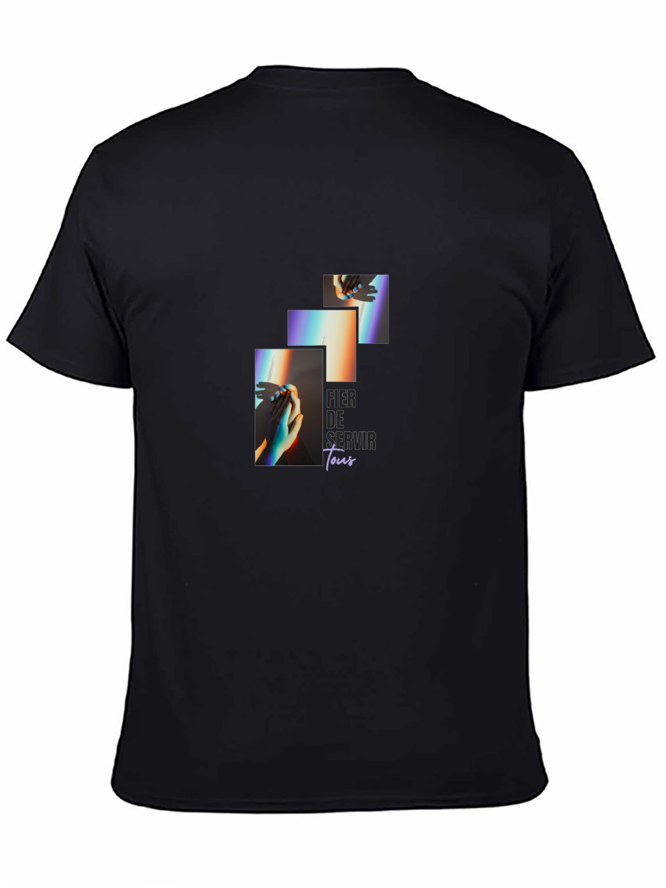 Unique Graphic Print Black T-Shirt