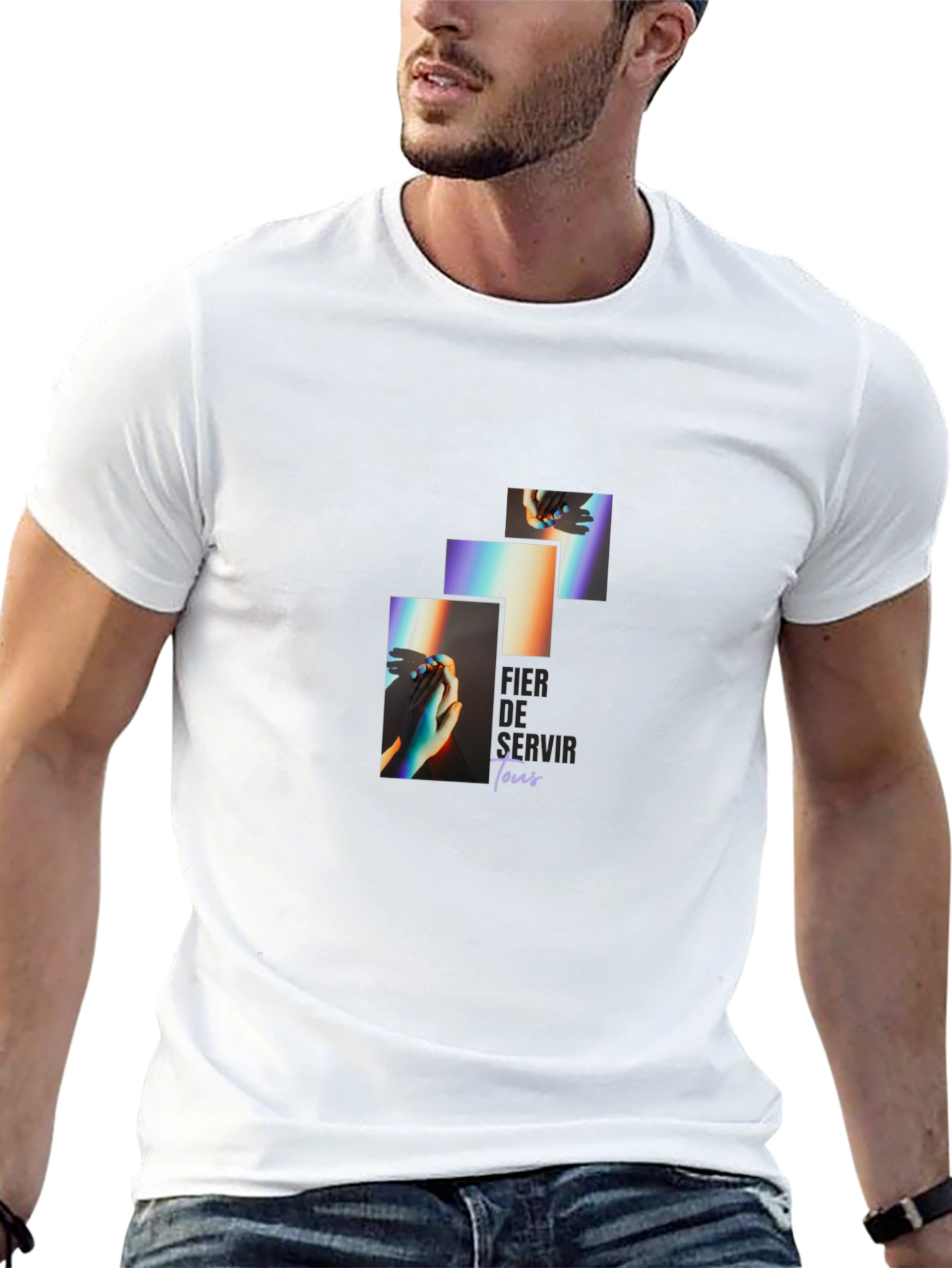 Unique Graphic Print Black T-Shirt