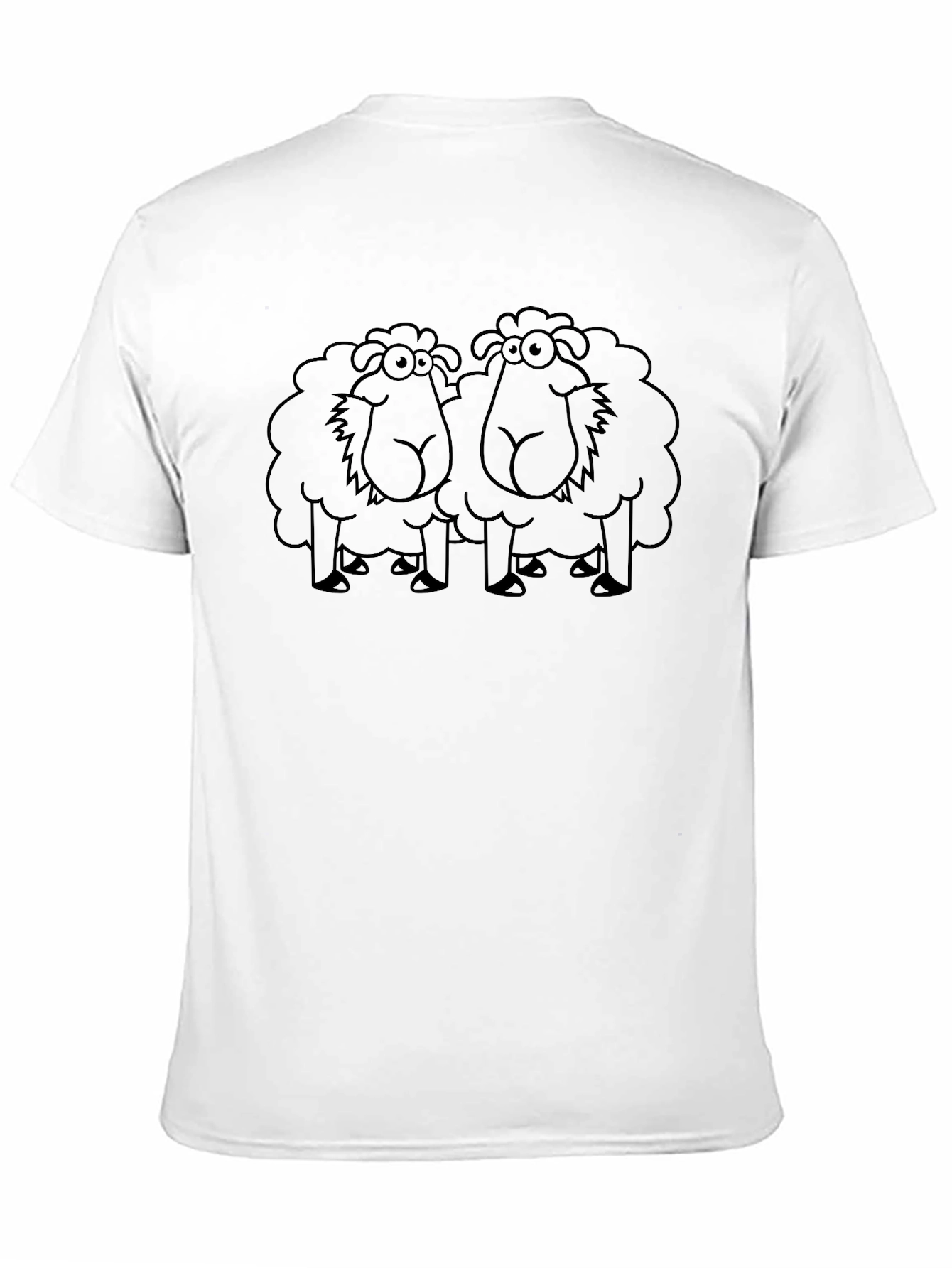 Black T-Shirt with Sheep Graphic