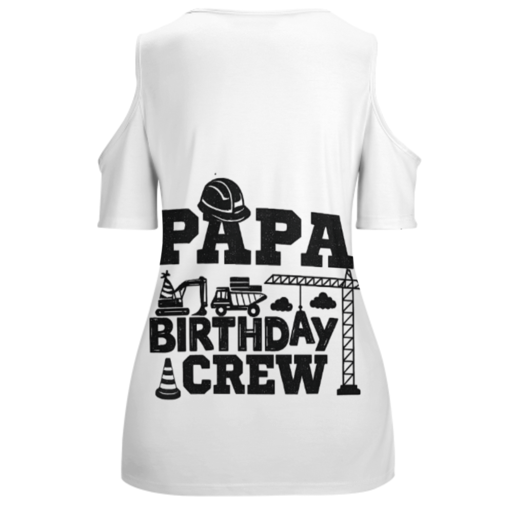Papa Birthday Crew Construction Graphic T-Shirt – Funny Family Party Tee for Builders & Truck Lovers(z180)