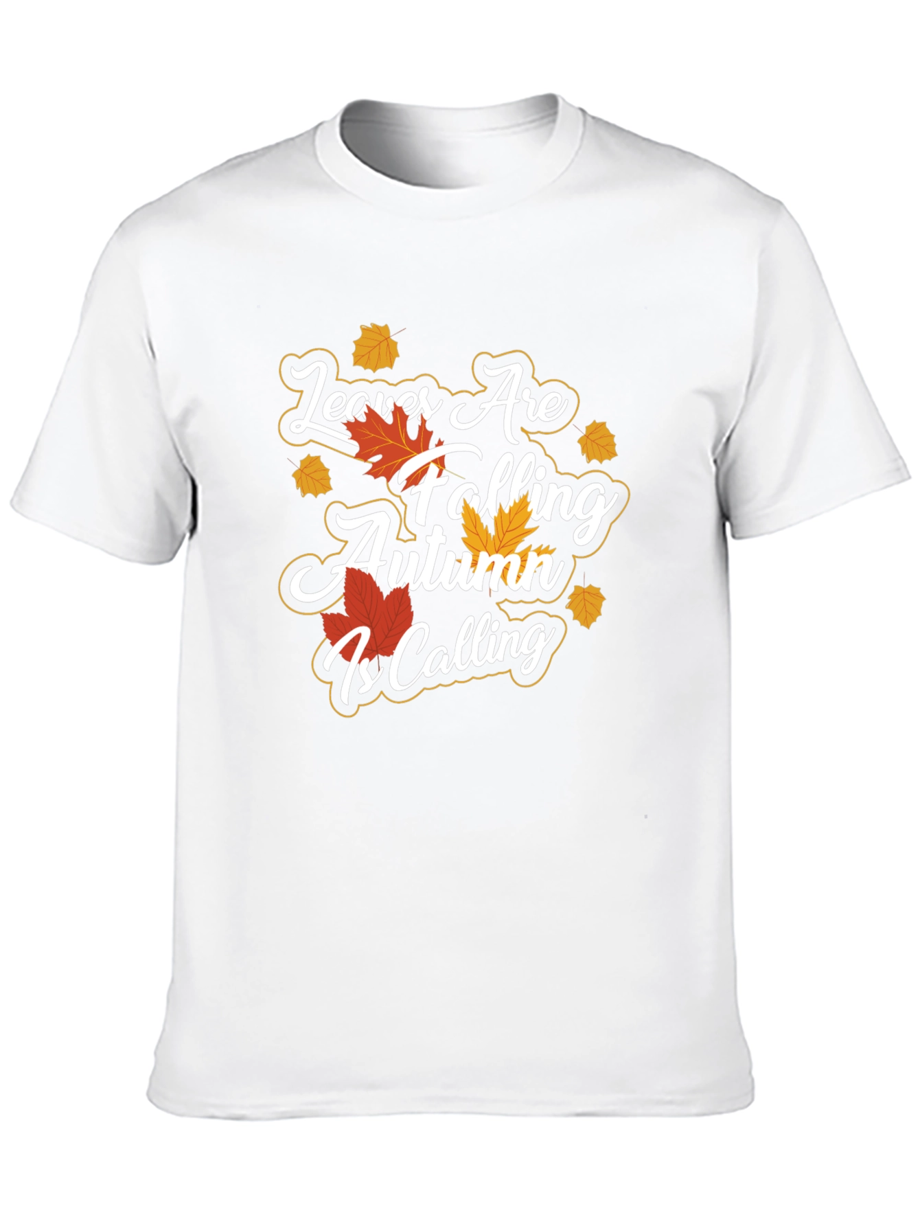 Autumn Calling T-Shirt - Falling Leaves Design