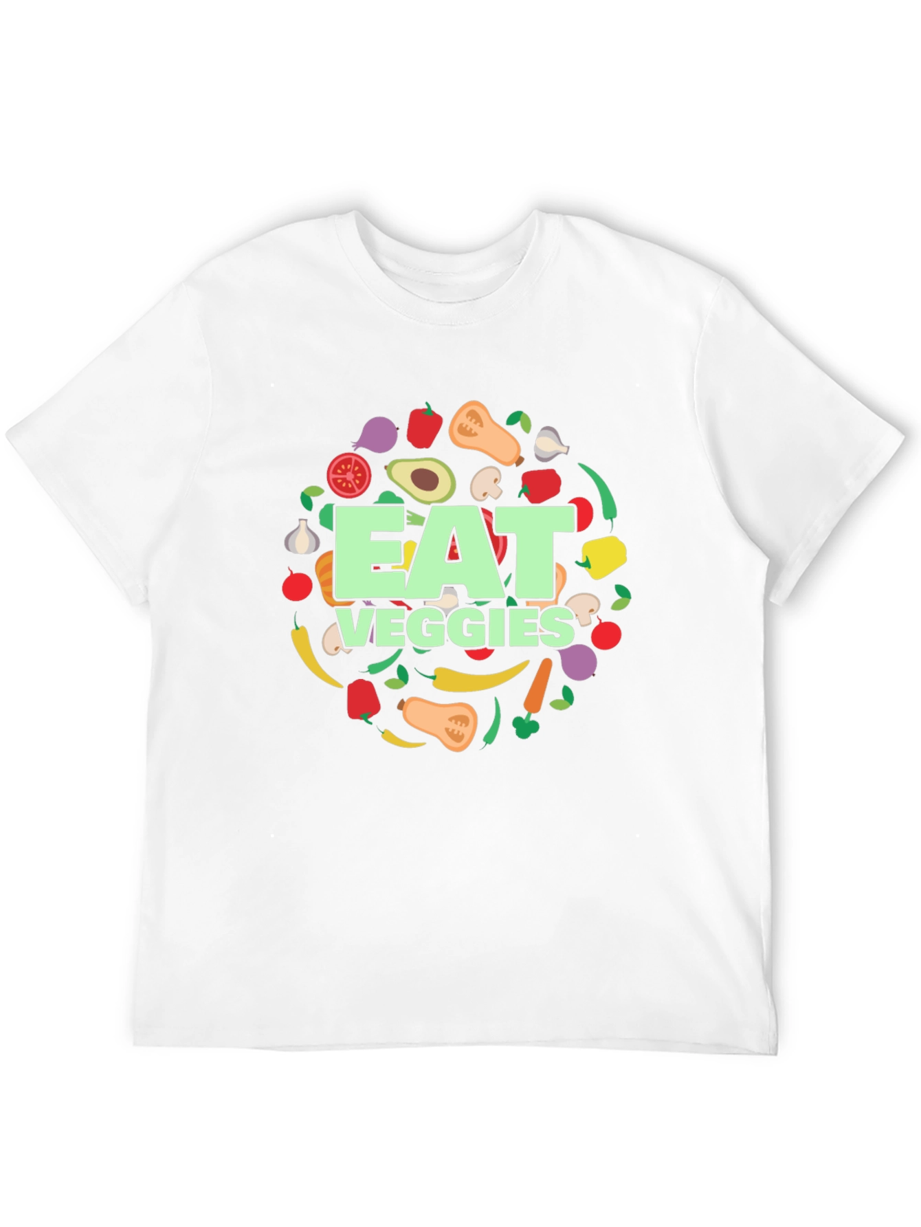 Eat Veggies T-Shirt - Black Graphic Tee