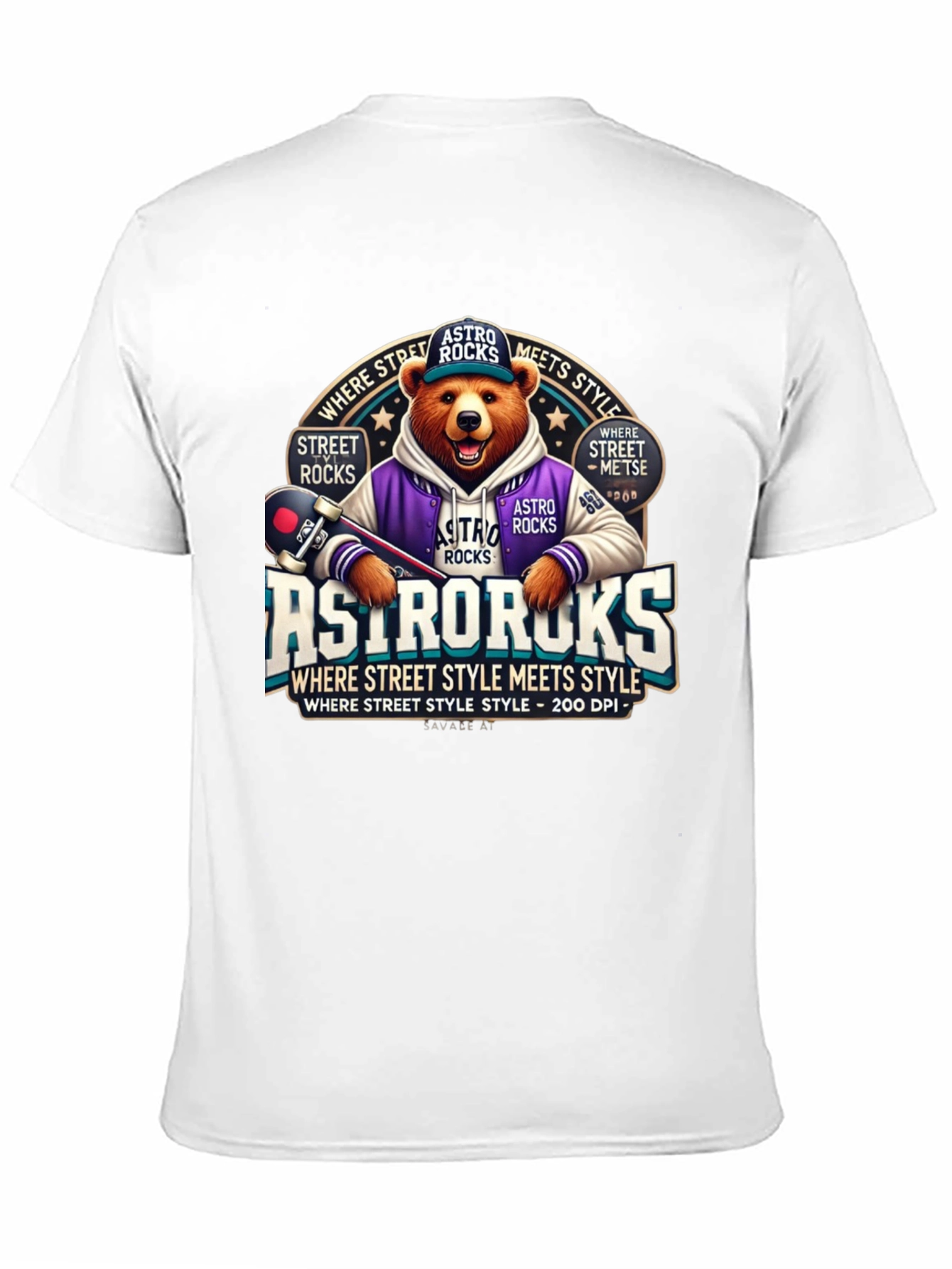 Astro Rocks Bear Graphic T-Shirt
