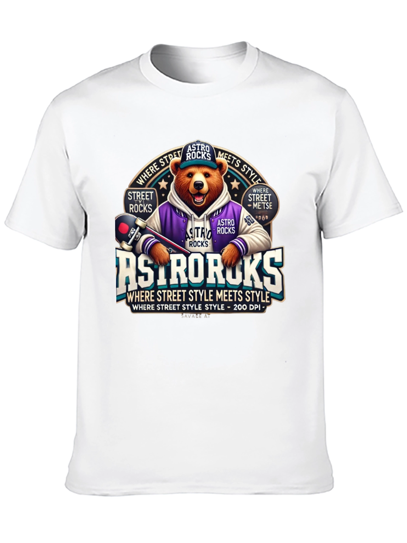 Astro Rocks Bear Graphic T-Shirt