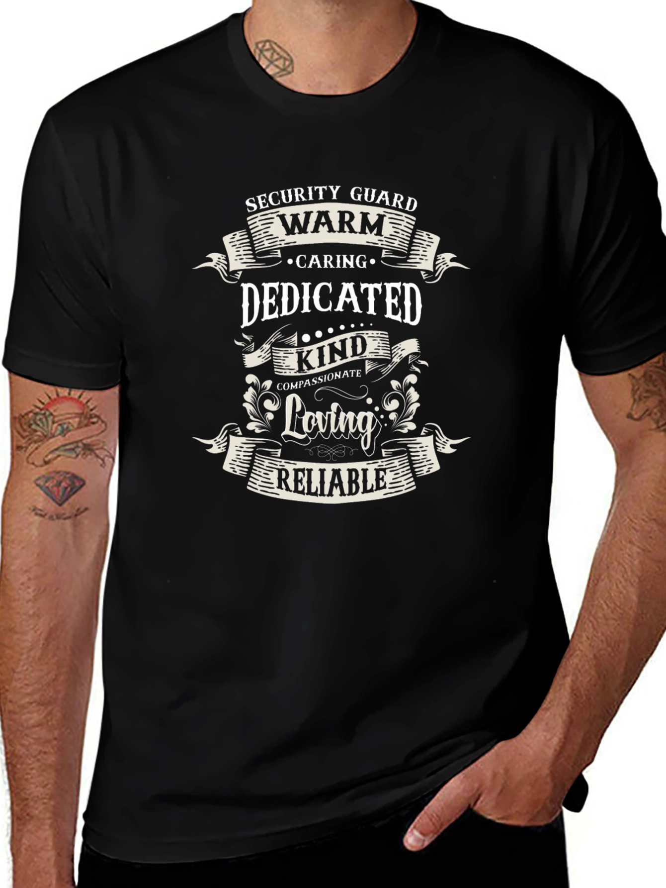 Security Guard - Warm Caring Dedicated - T-Shirt
